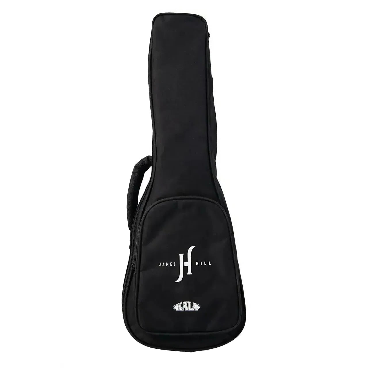 Kala James Hill Signature Concert Ukulele gig bag, black with white logo.