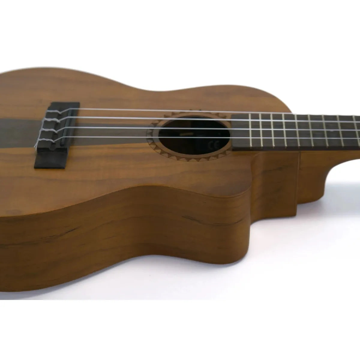 Kala JT-C-CE Concert Ukulele with a rounded cutaway, natural wood finish, and dark soundhole rosette.