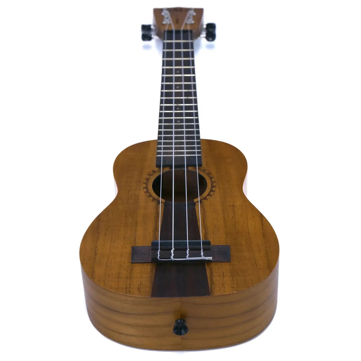 Kala JT-SLNG Longneck Soprano Ukulele, light brown wood, with dark fretboard and rosette detail.