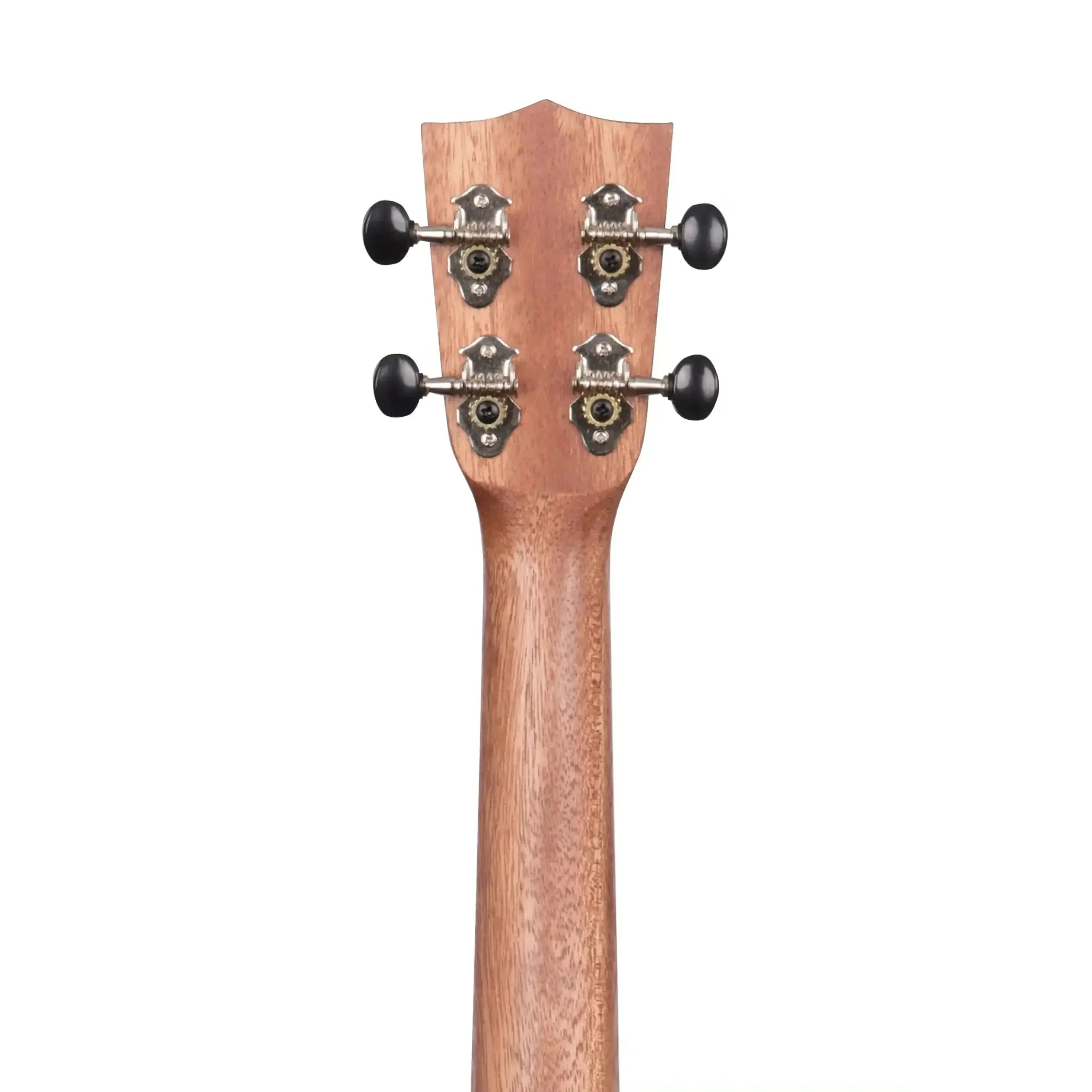 Back of Kala KA-20TE Tenor Ukulele headstock and neck, showing tuning pegs.