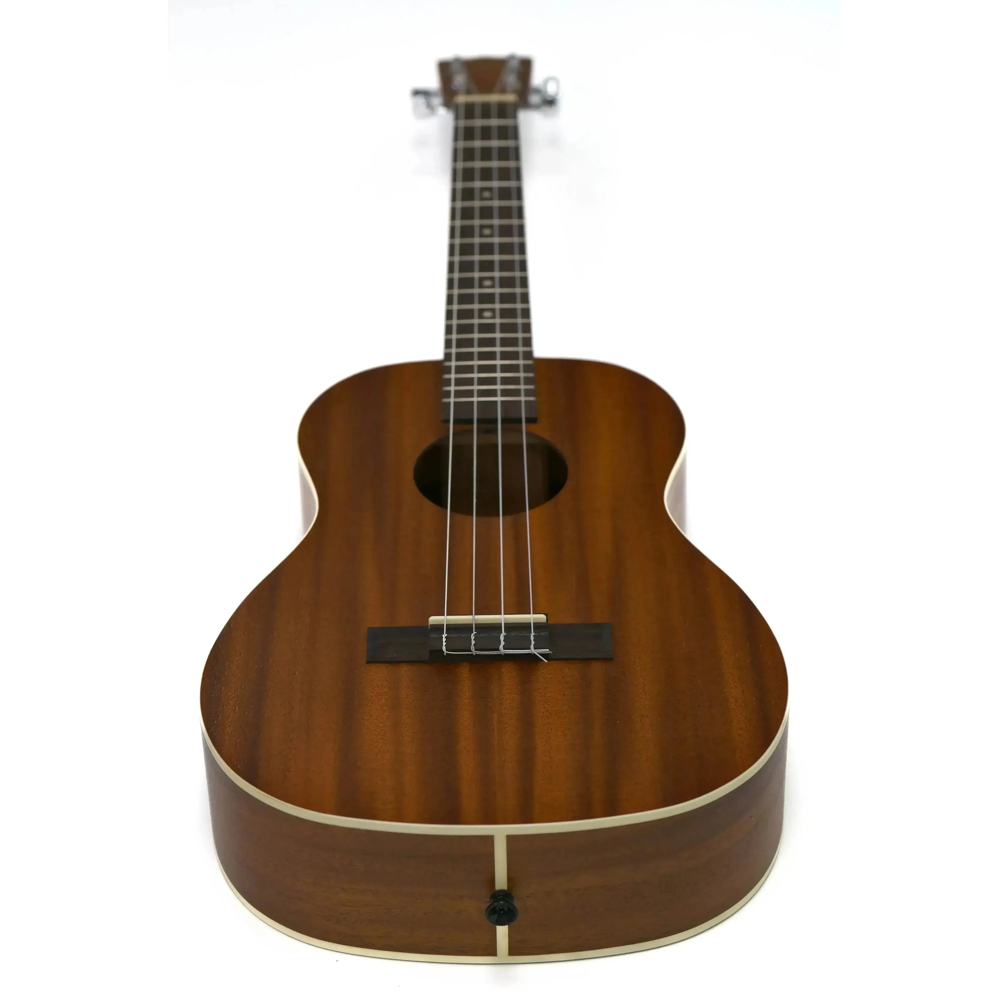 Kala KA-B Baritone Ukulele with satin mahogany finish, cream binding, and dark walnut fingerboard.
