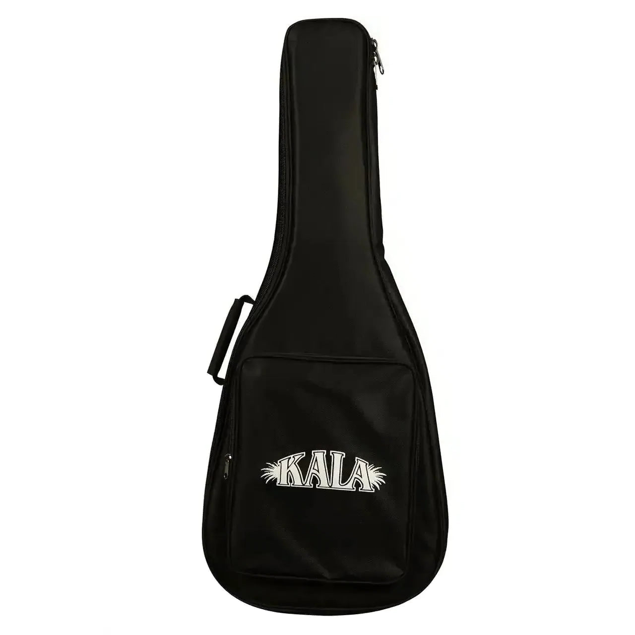 Black Kala Tenor Guitar Gig Bag with white logo and front pocket.