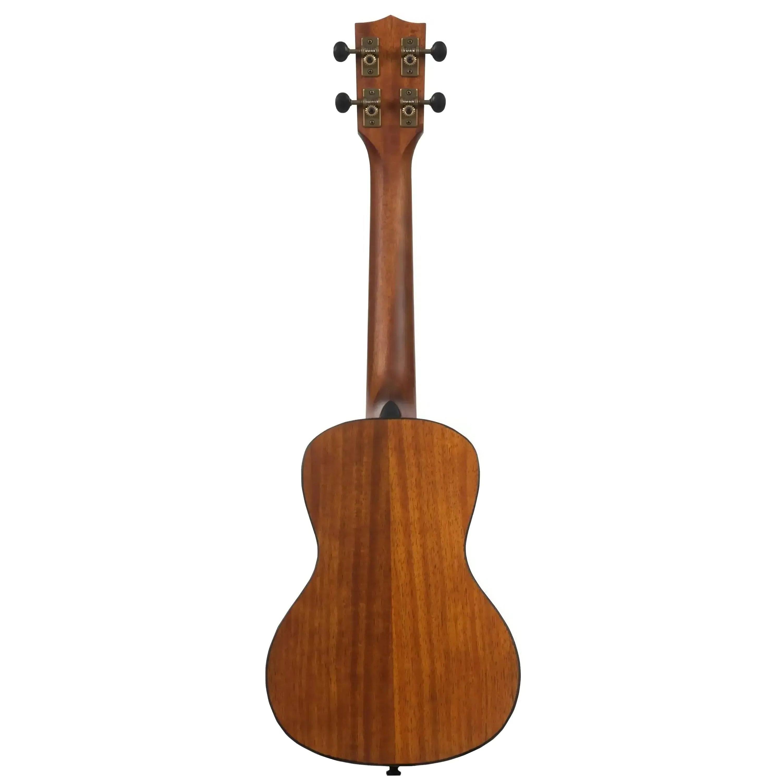 Back of a Kala KOA-C Hawaiian Koa Concert Ukulele with a rich brown satin finish.
