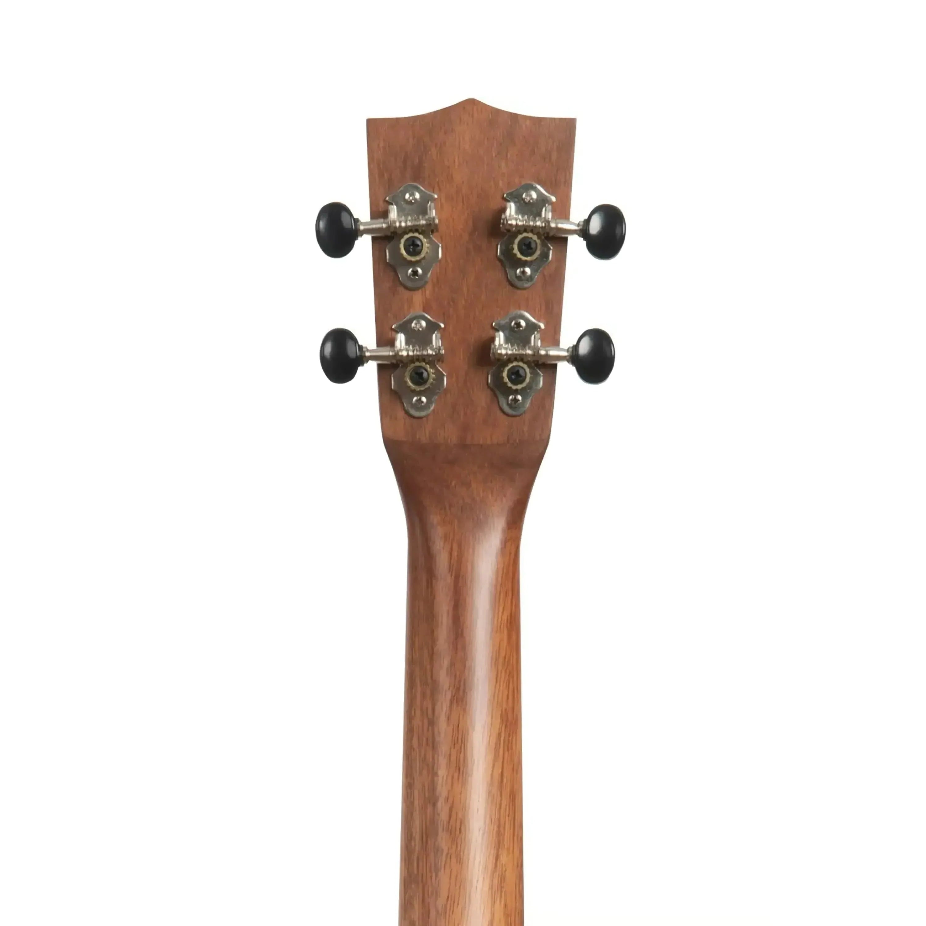 Kala Baritone Ukulele headstock and neck, crafted from Indonesian Mahogany with a satin finish.
