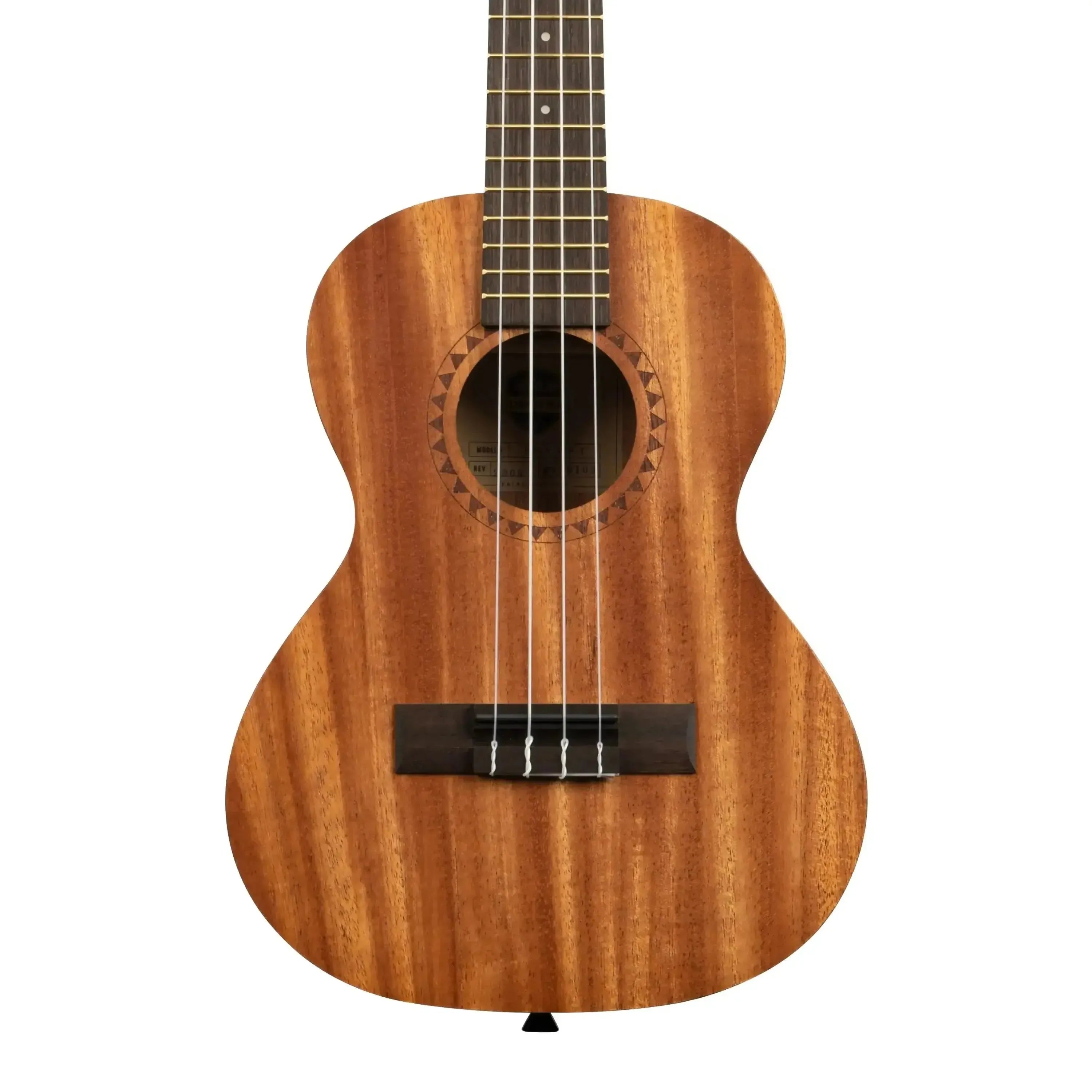 Kala LTP-T Tenor Ukulele with mahogany laminate body, satin finish, and decorative soundhole rosette.