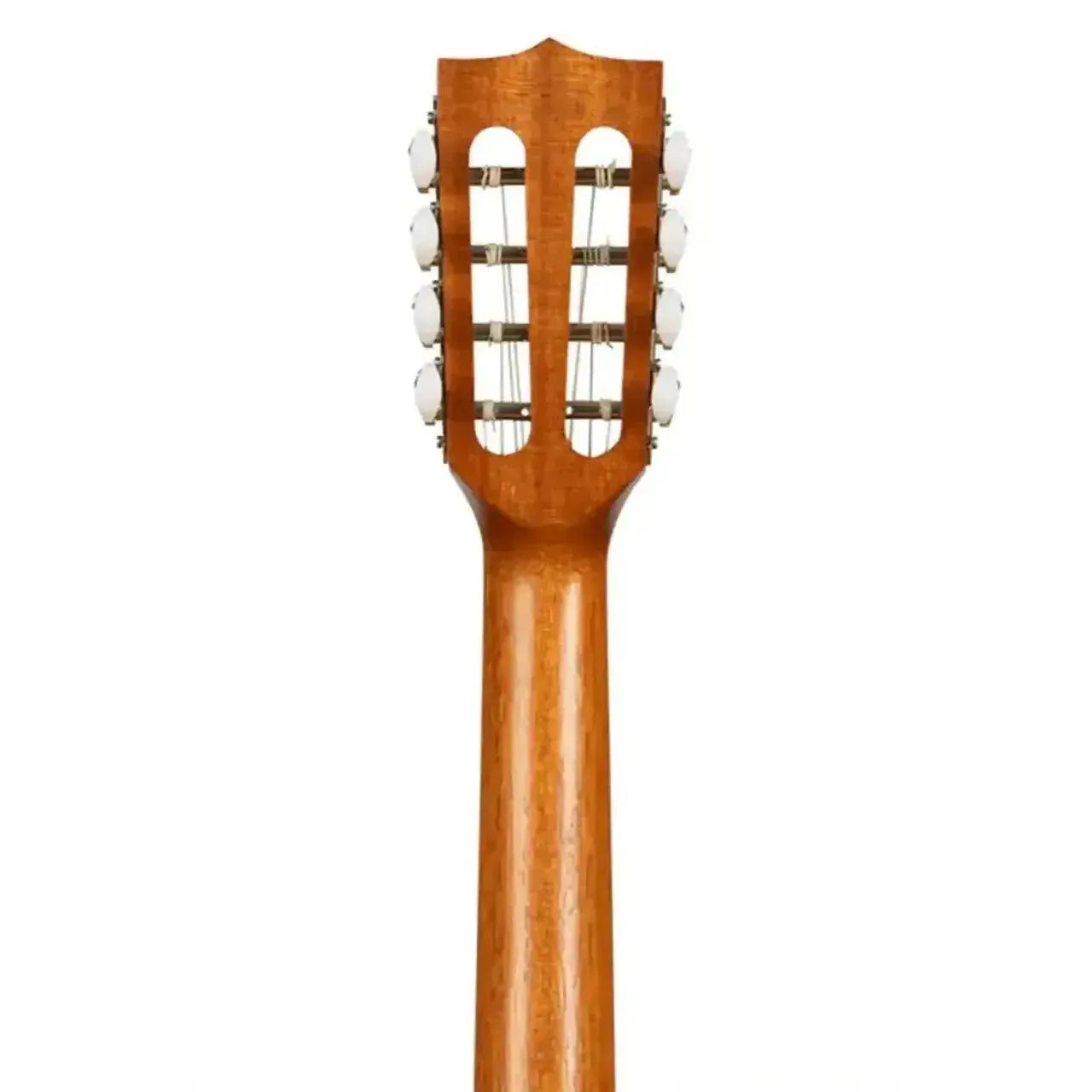 Kala Makala MK-8 mahogany 8-string tenor ukulele headstock and neck, natural wood finish.