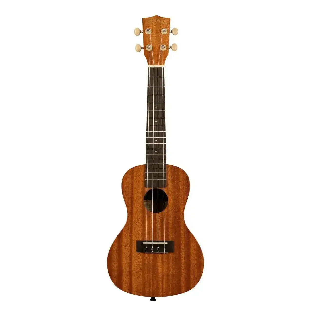 Kala Makala MK-C/PACK mahogany concert ukulele with dark fretboard and light tuning pegs.