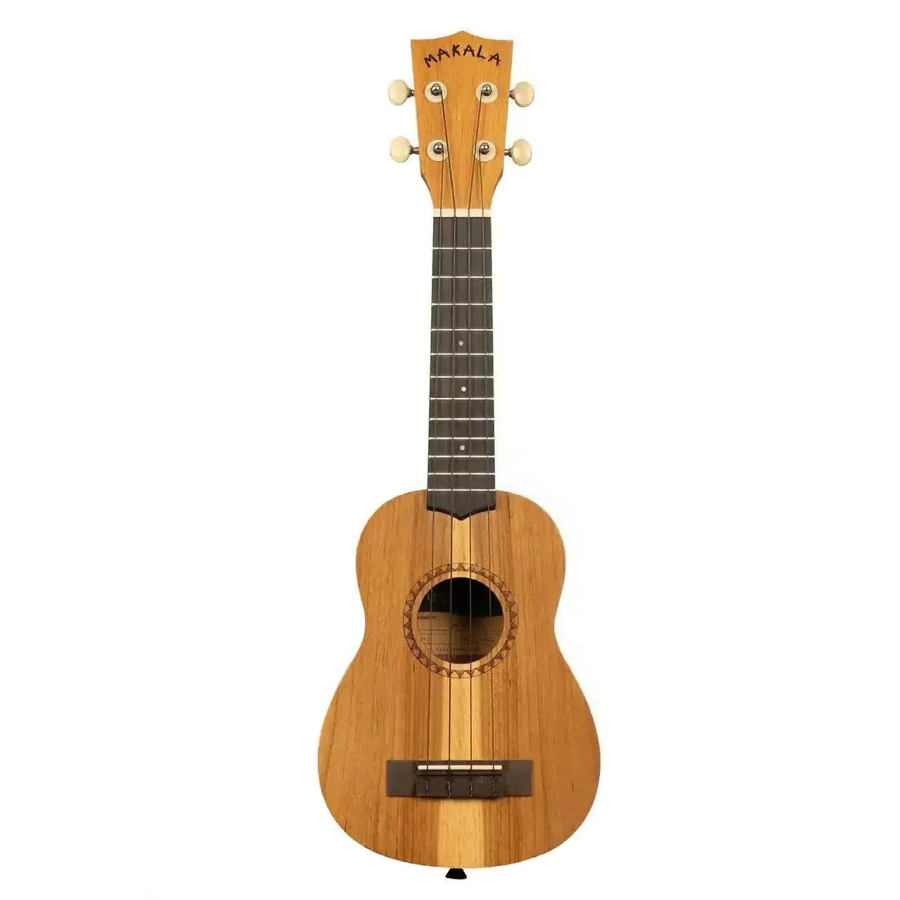 Kala Makala Indonesian Acacia Soprano Ukulele with light brown wood grain and dark fretboard.