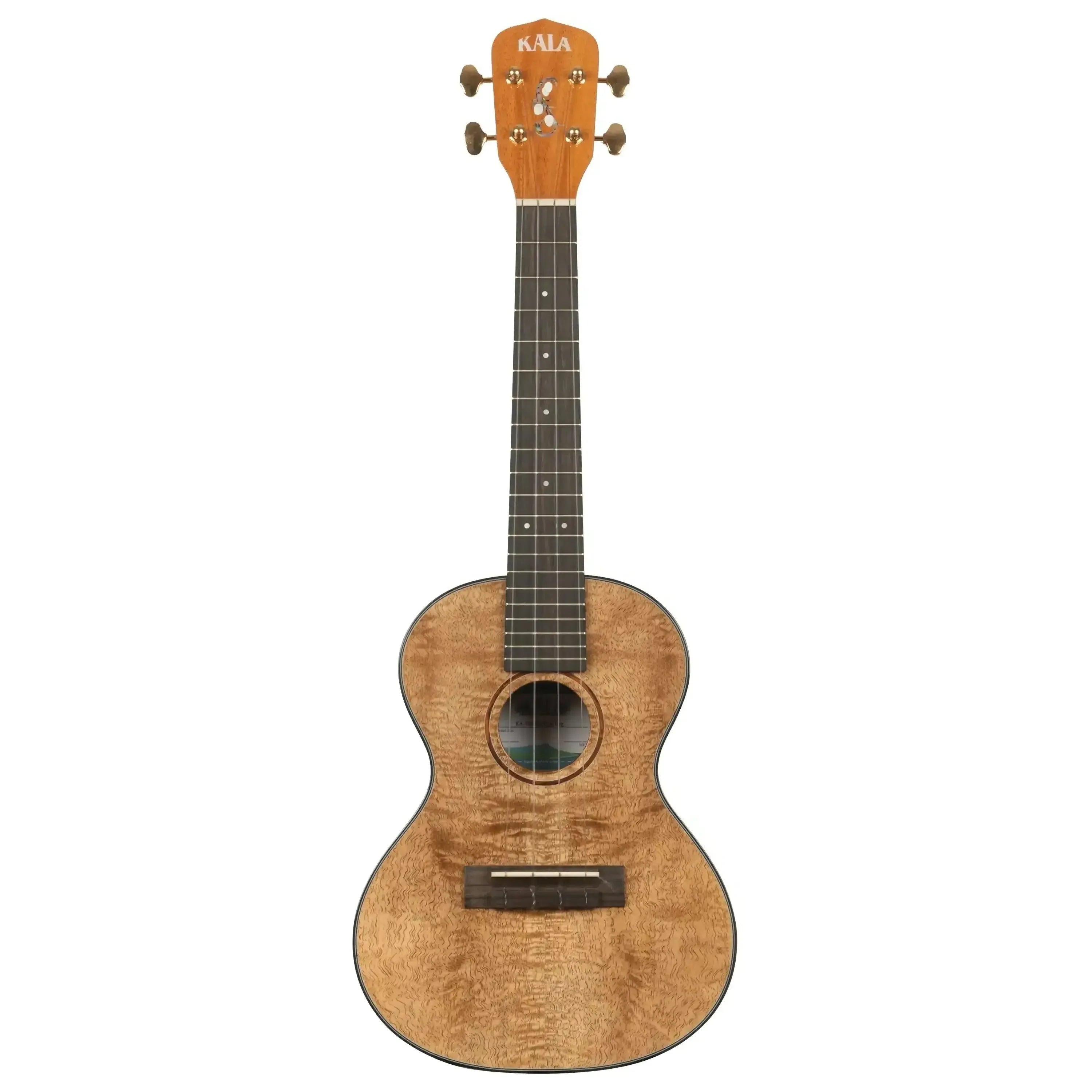 Kala MNGG-C Metropolitan Concert Ukulele with curly mango top, trembesi back, gloss finish, and ebony fingerboard.