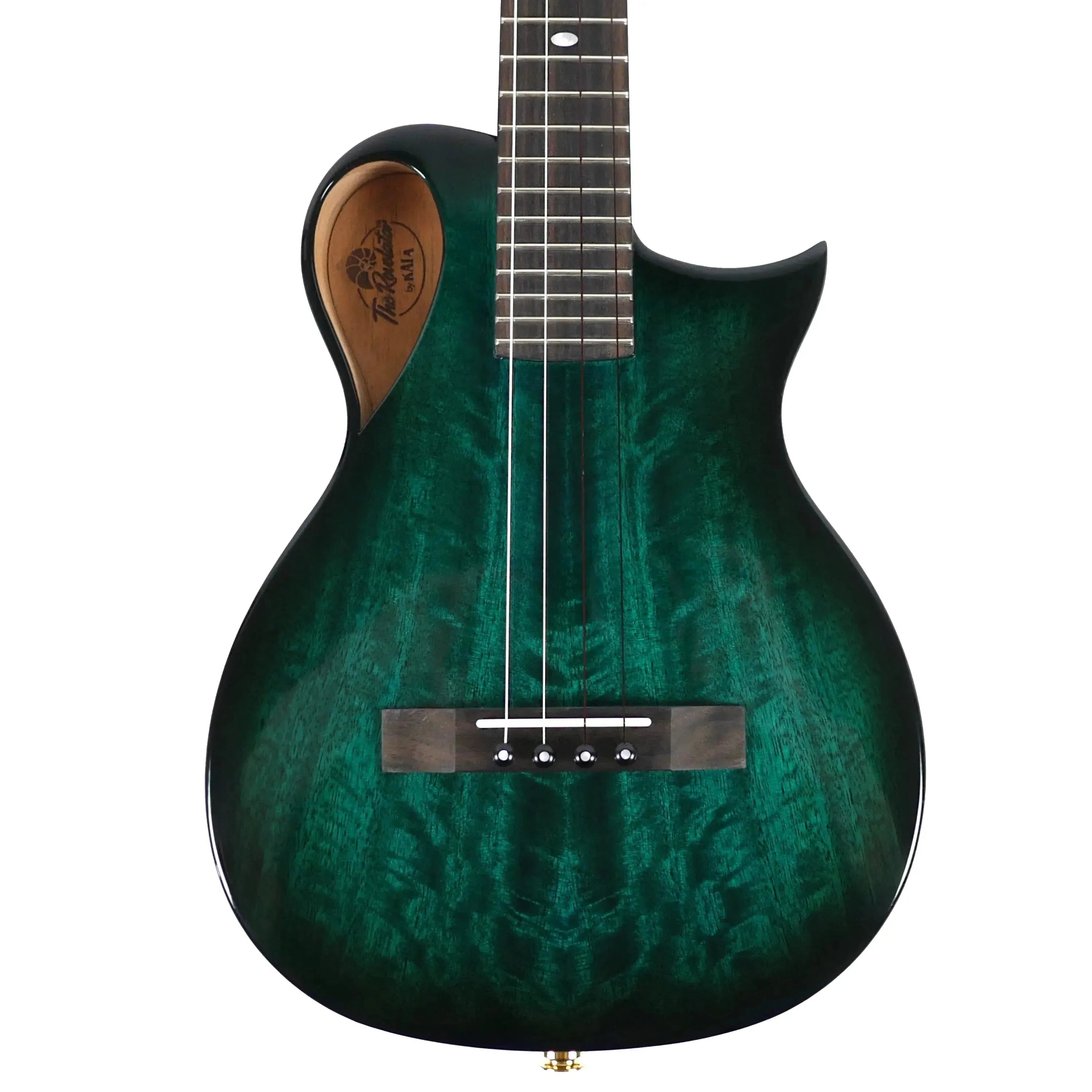 Kala Revelator Nautilus Horizon Tenor Ukulele with Blue Lagoon gloss finish and figured mango top.