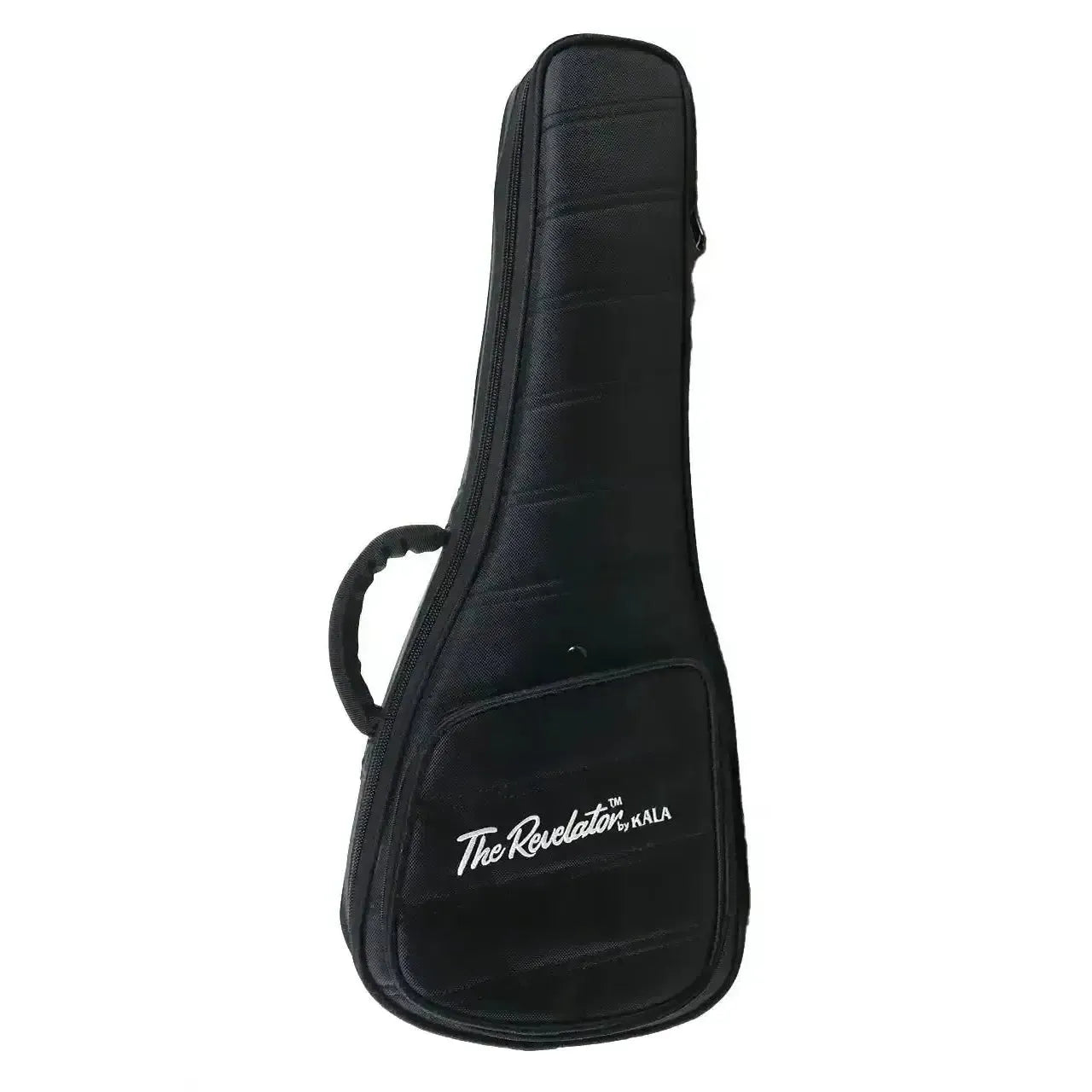 Black Kala Revelator ukulele gig bag with white logo and handle.