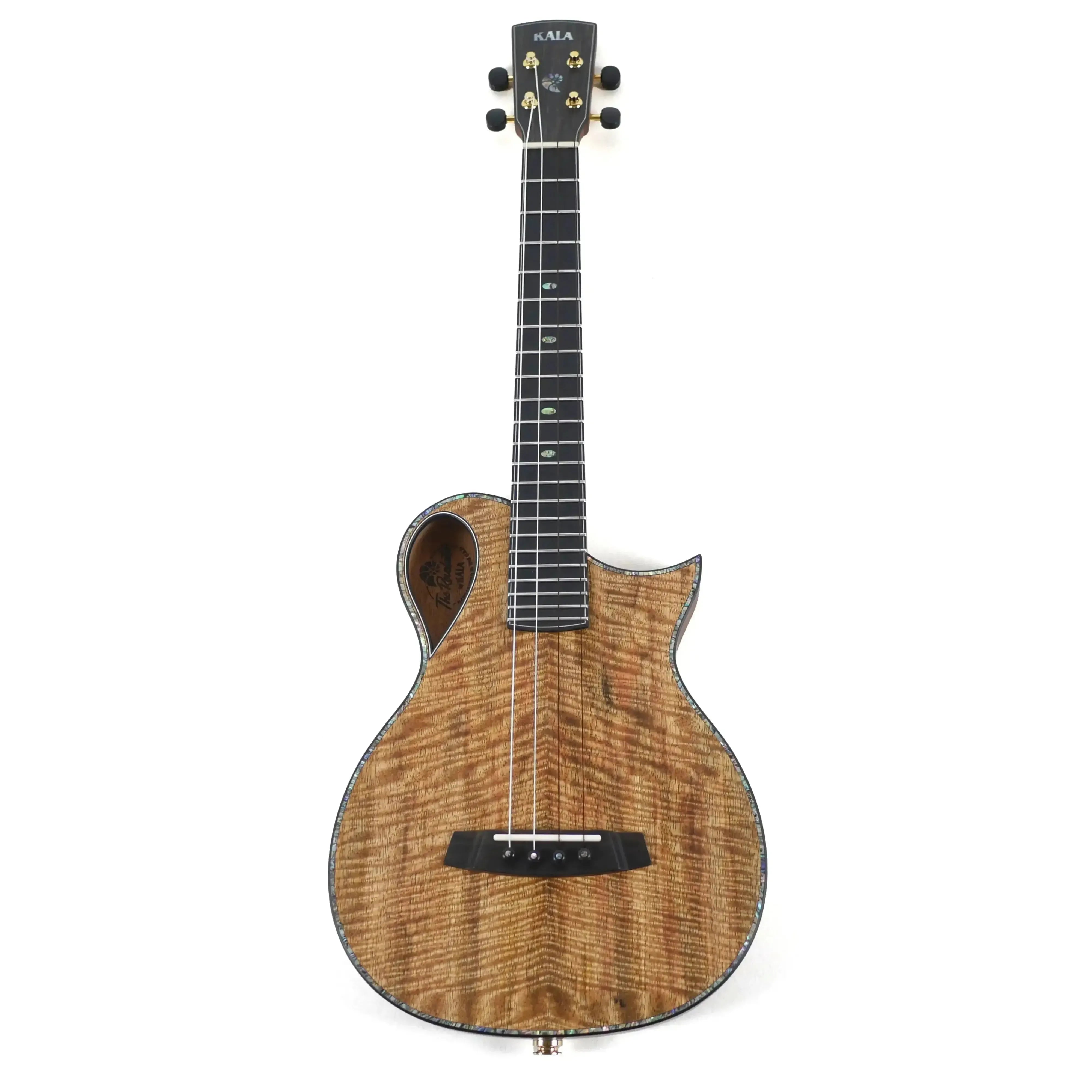 Kala NSL-T Emperor Revelator Tenor Ukulele with solid mango top, Florentine cutaway, and abalone purfling.
