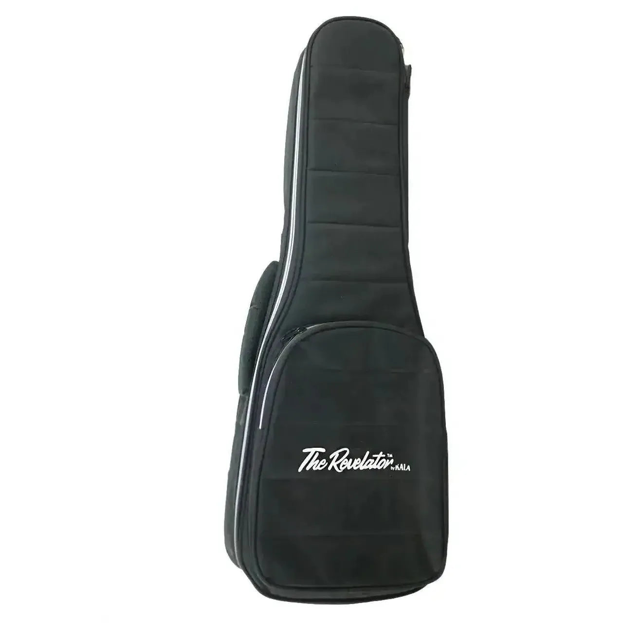Kala Revelator Night Owl ukulele gig bag, black with white piping and "The Revelator by Kala" logo.