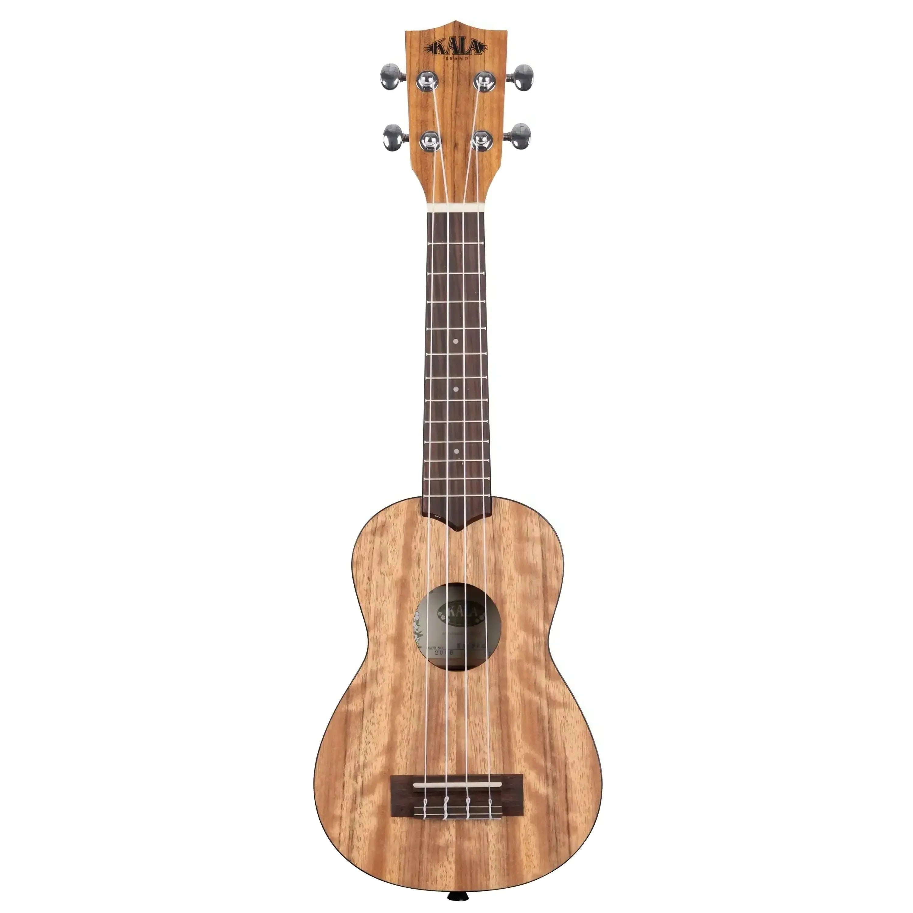 Kala Pacific Walnut Soprano Ukulele with light brown wood grain, dark fretboard, and satin finish.
