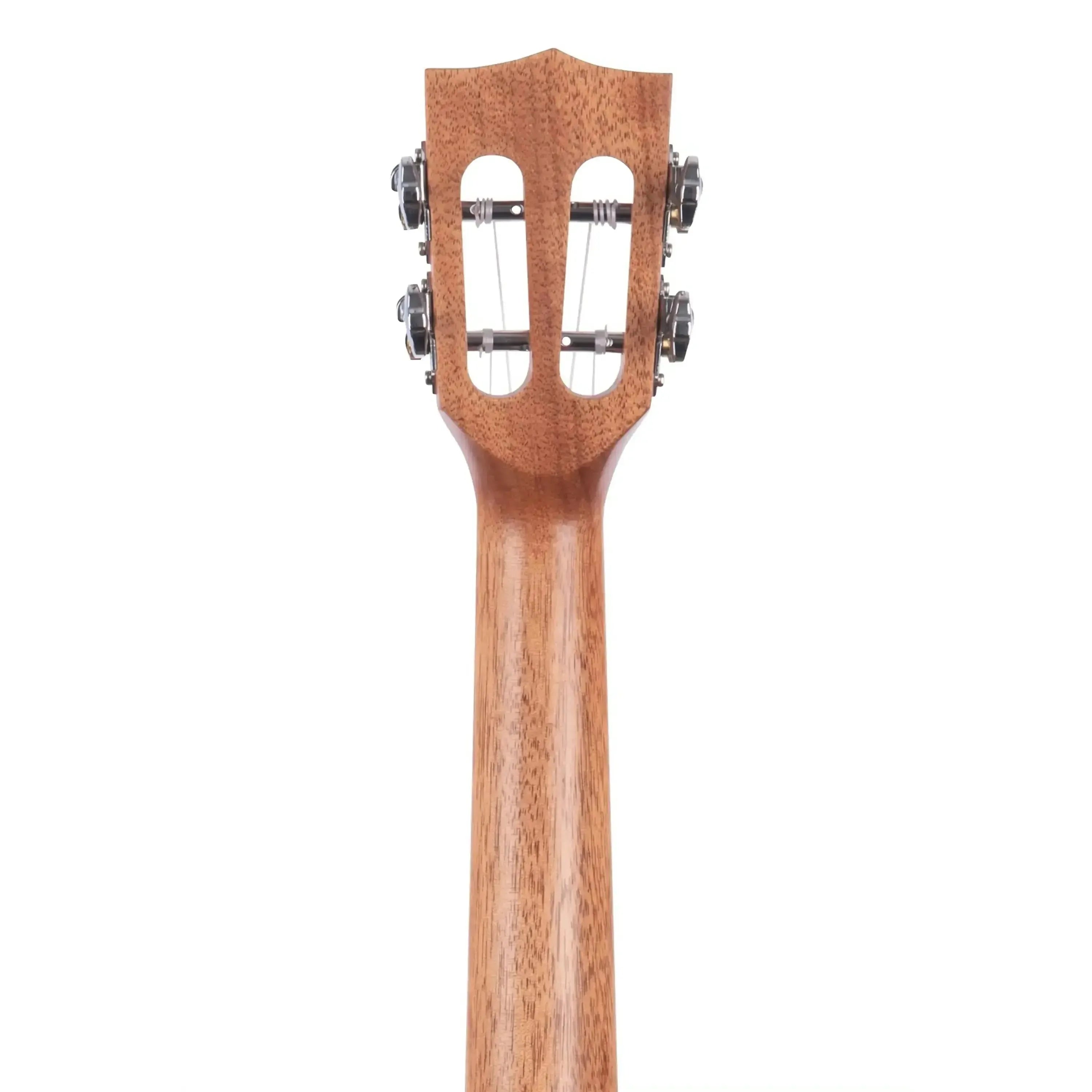 Kala Solid Acacia Tenor Ukulele headstock and neck, showing the slotted headstock and mahogany wood grain.