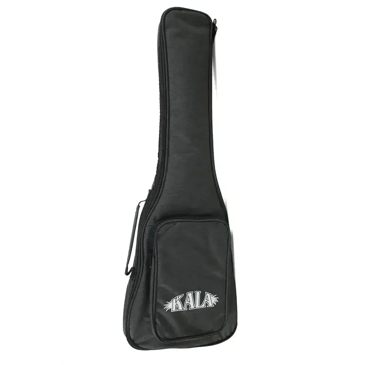Kala padded gig bag for tenor ukulele, black with white Kala logo and zipper.