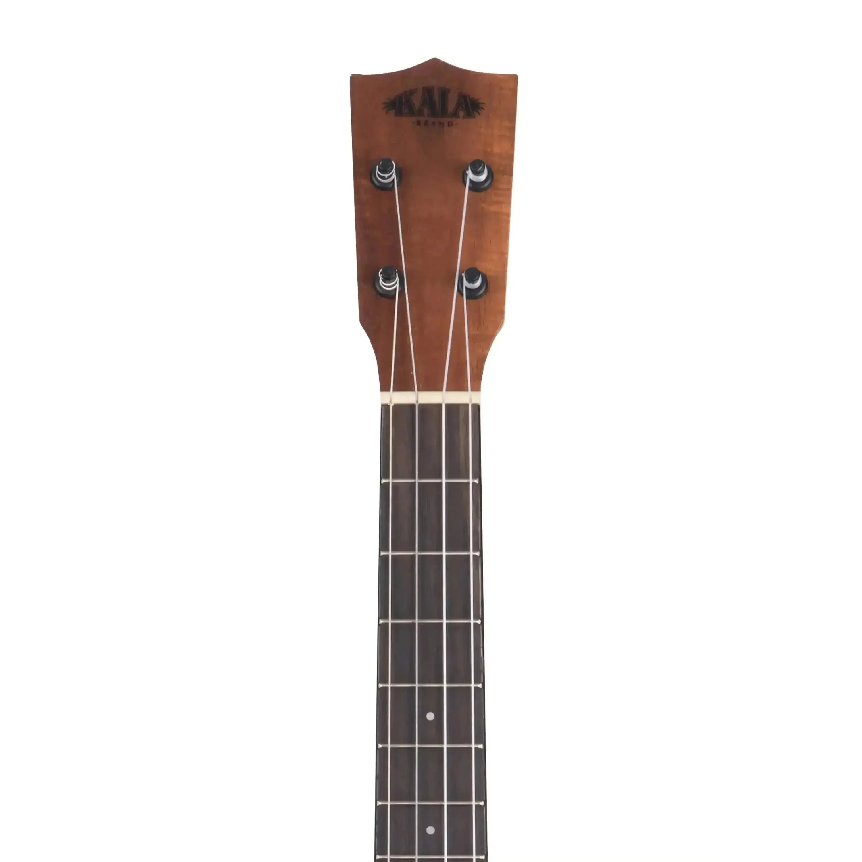 Kala SCAC-B Baritone Ukulele headstock and upper fretboard with dark wood finish and tuning pegs.