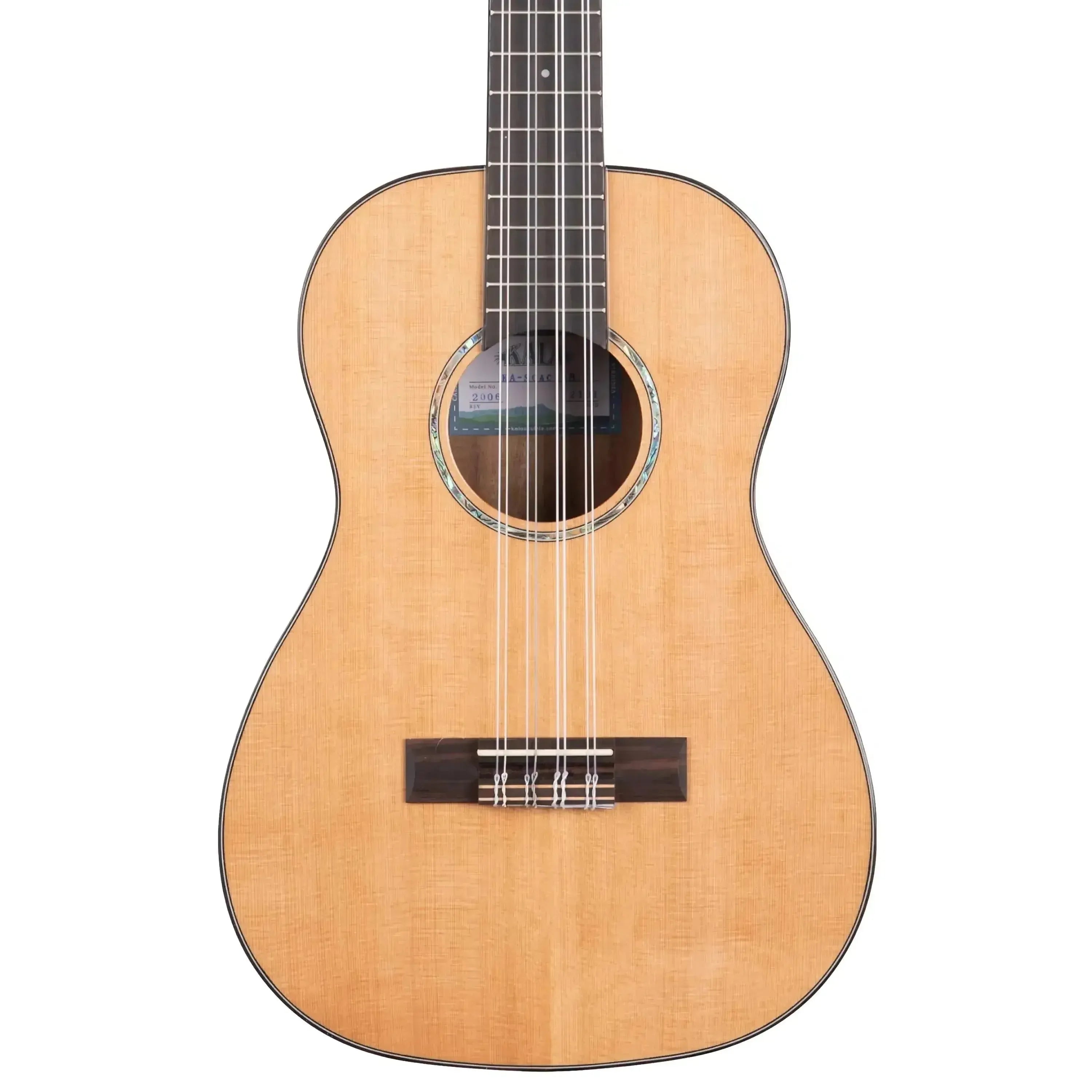 Kala SCAC-B8 8 String Baritone Ukulele with solid cedar top, acacia back, and high-gloss finish.
