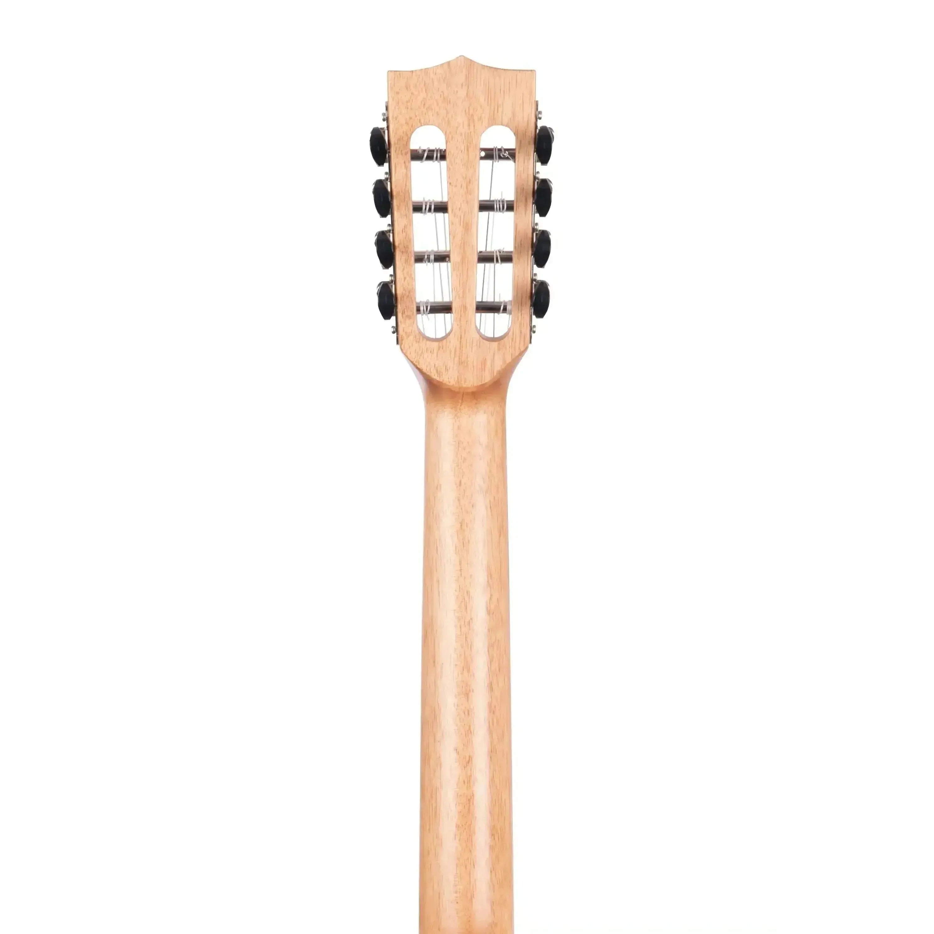 Kala SCAC-B8 8 String Baritone Ukulele mahogany neck and standard headstock with chrome tuners.