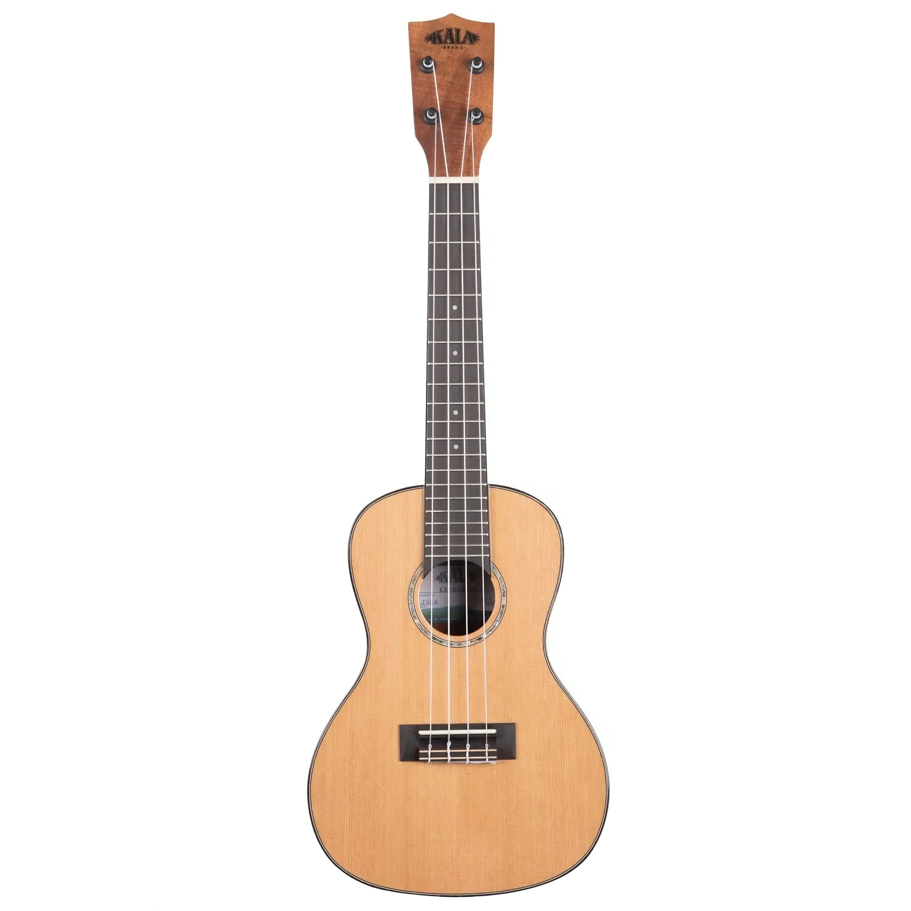 Kala SCAC-C Concert Ukulele with solid cedar top, acacia back, rosewood binding, and abalone rosette.