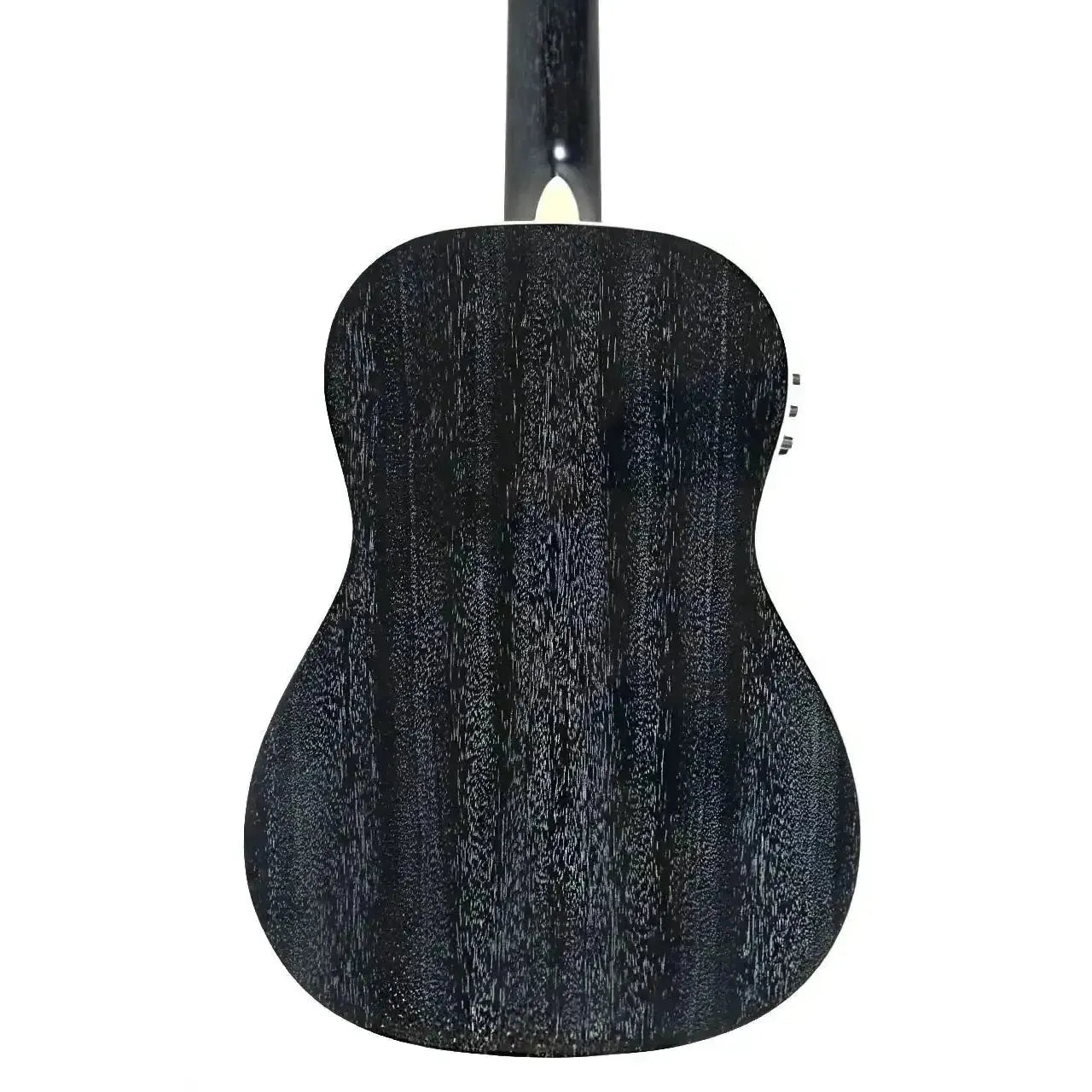 Back of Kala SDH-BE Doghair Mahogany Baritone Ukulele with dark wood grain and gloss finish.