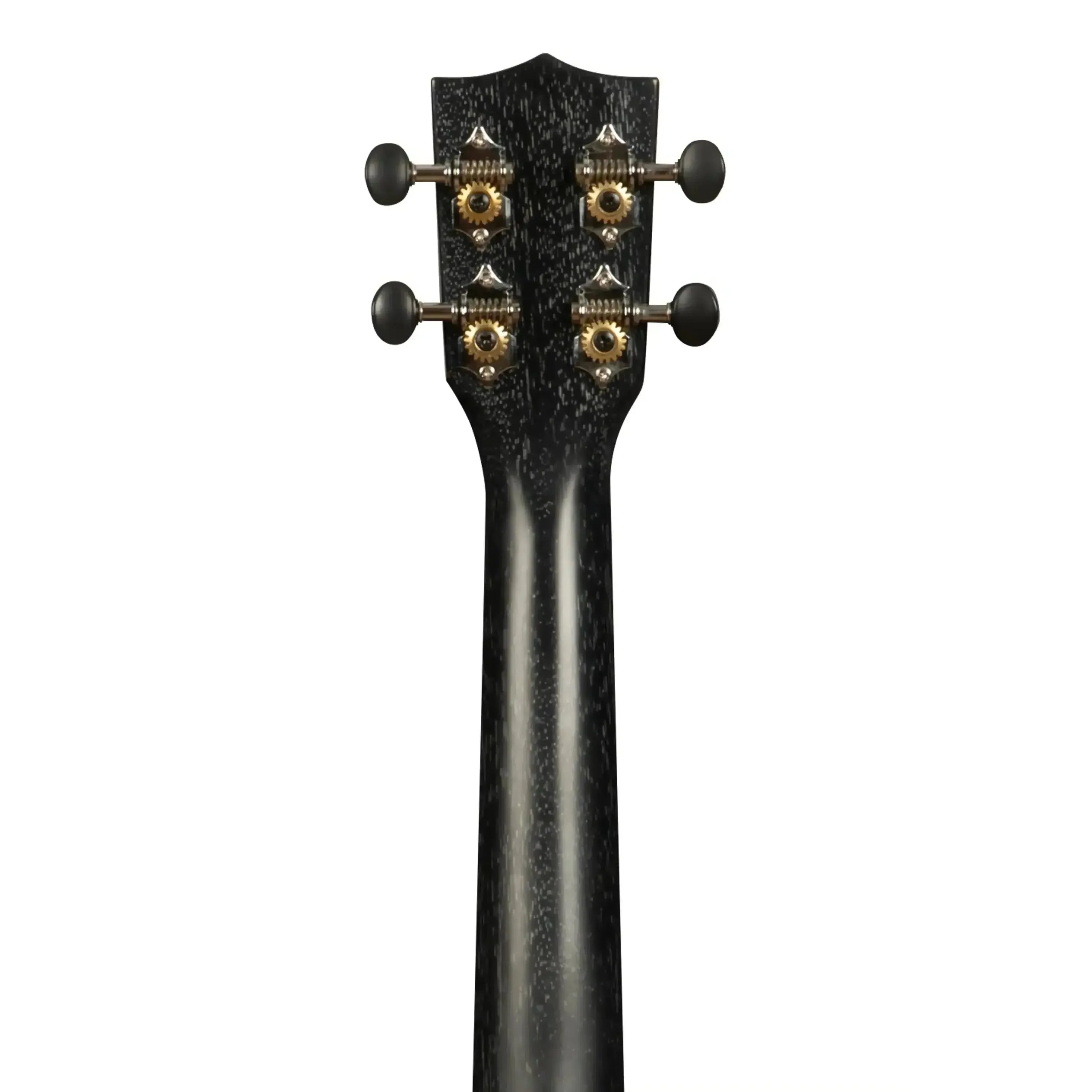Kala SDH-C Concert Ukulele headstock and neck, featuring black doghair mahogany and gold tuners.