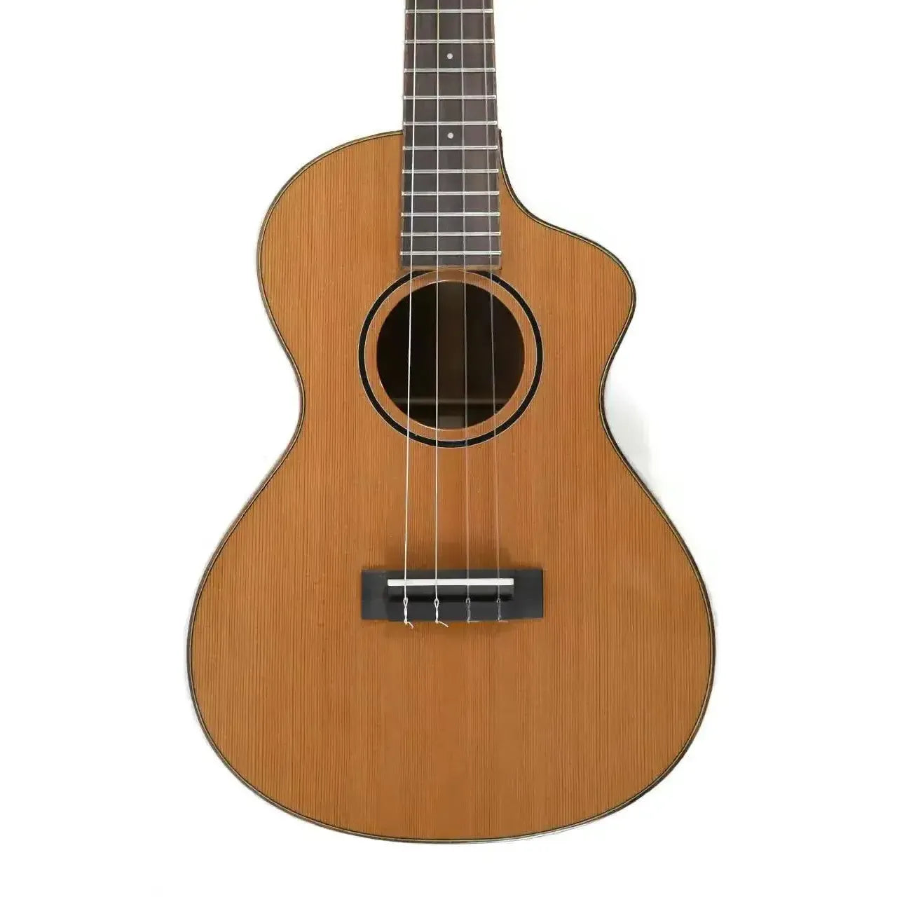 Kala SMP-B-C Trembesi Baritone Ukulele with solid cedar top, trembesi back, and rosewood rosette.