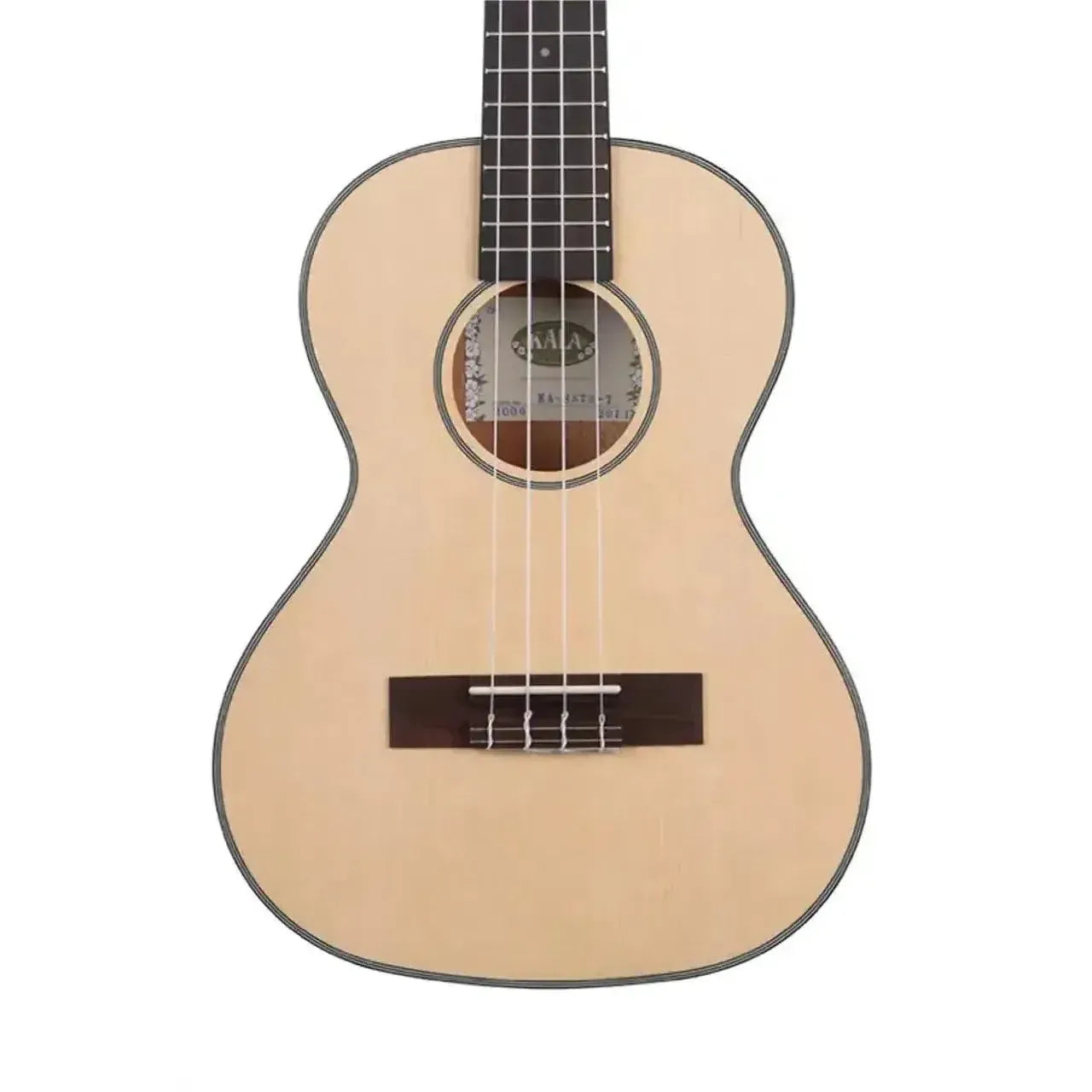 Kala Travel Thinbody Tenor Ukulele with solid spruce top, dark rosewood fingerboard, and satin finish.