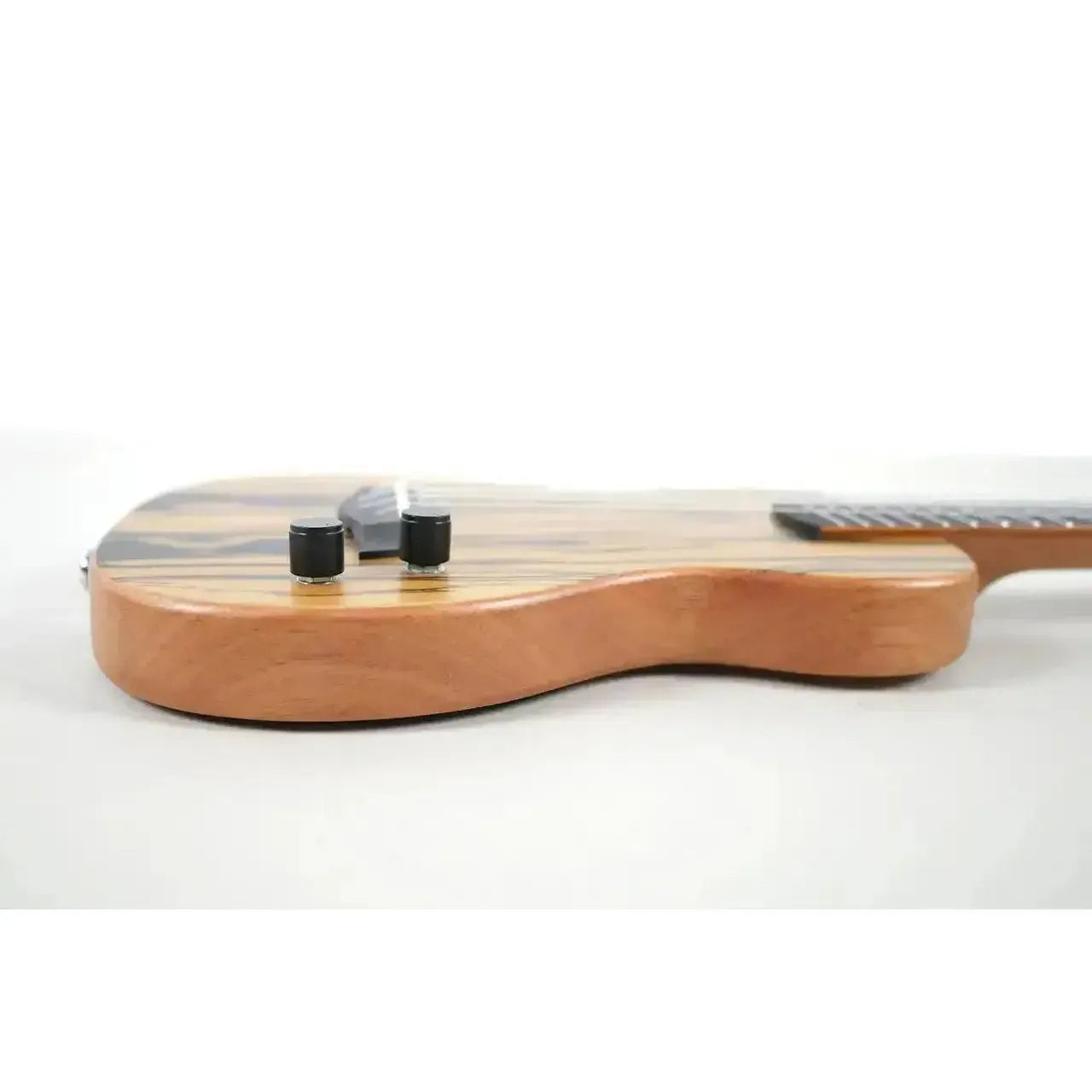 Kala Sunny & The Black Pack solid body electric tenor ukulele with white ebony laminate top and okoume sides.