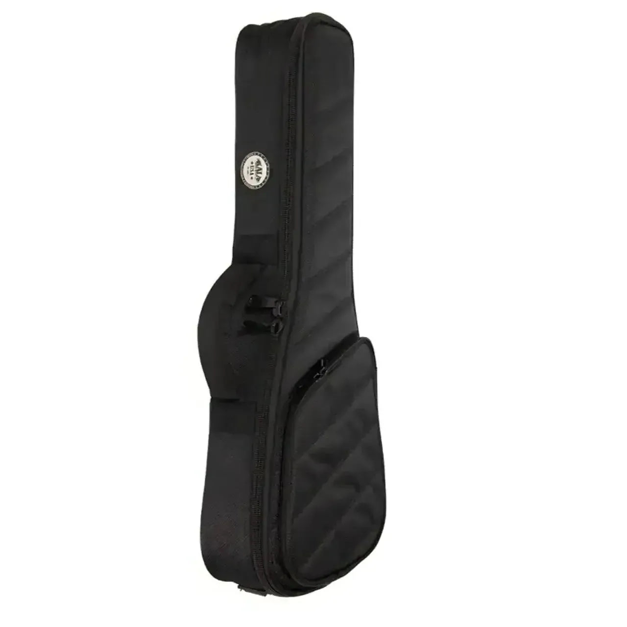 Kala TSUB-B Transit Series black baritone ukulele case with quilted pocket and USA logo.