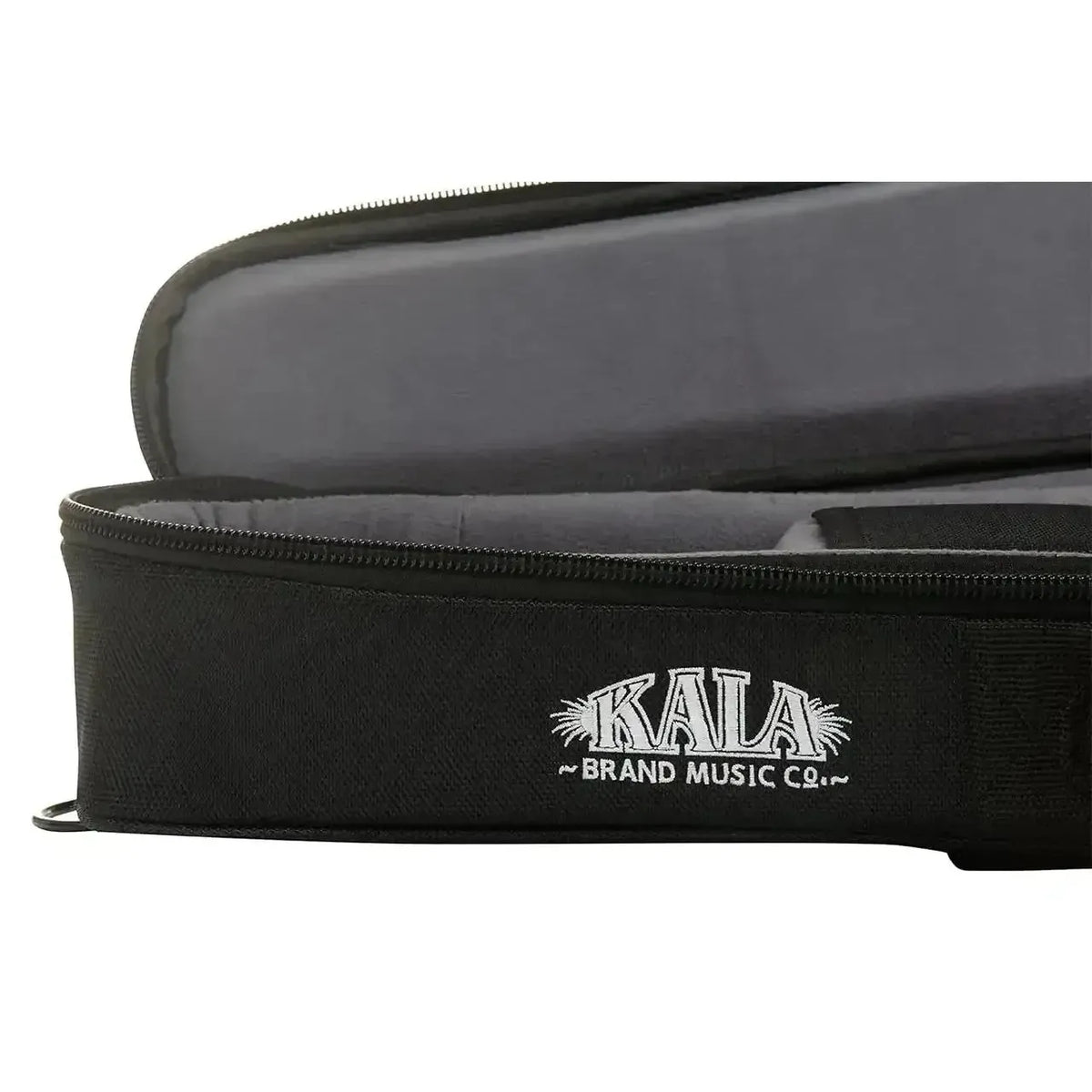 Kala TSUB-T Transit Series black tenor ukulele gig bag with embroidered logo and plush interior.