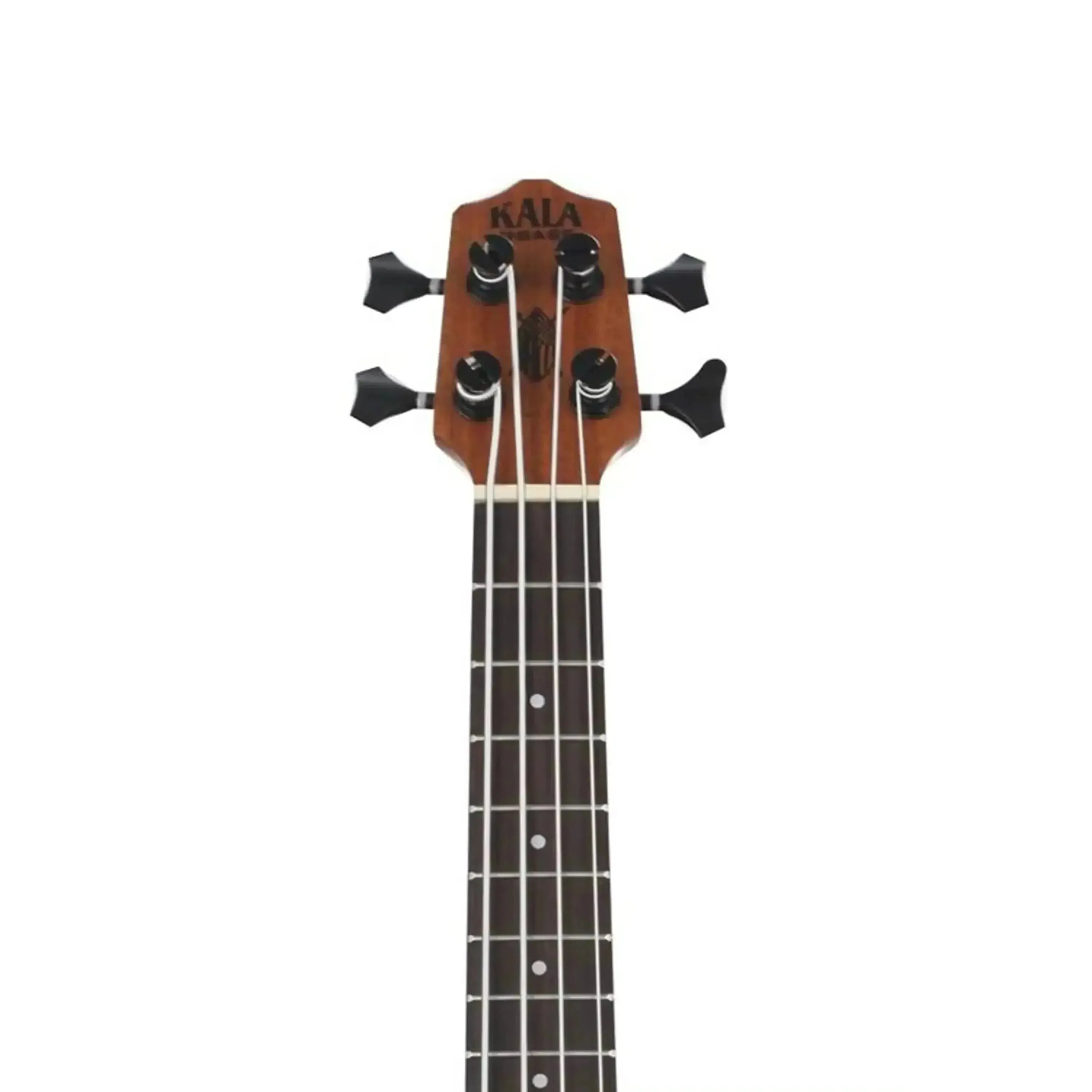 Kala Bakithi Kumalo U•BASS headstock and rosewood fingerboard with black tuners.