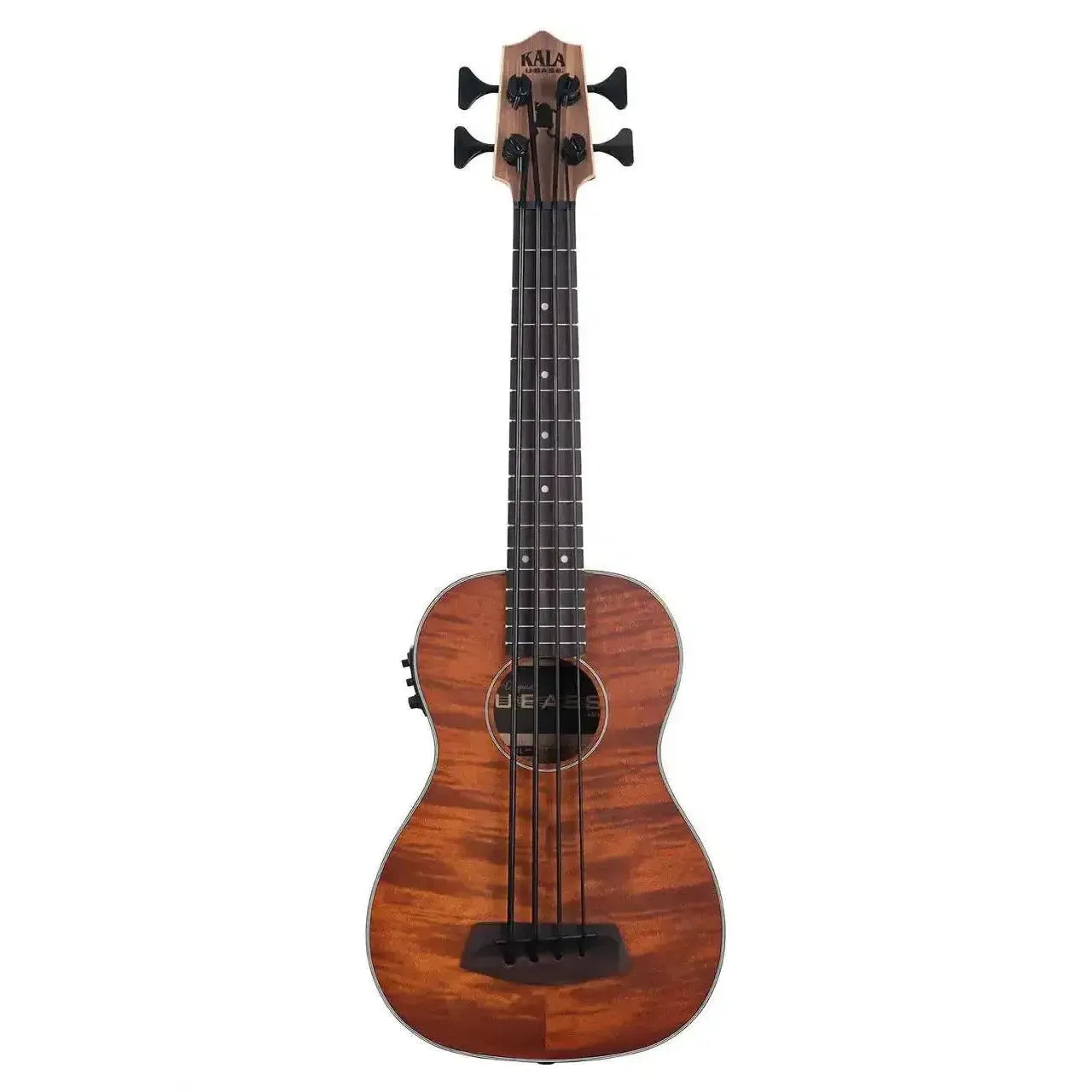 Kala Exotic Mahogany Acoustic Electric U•BASS with satin finish and black binding.