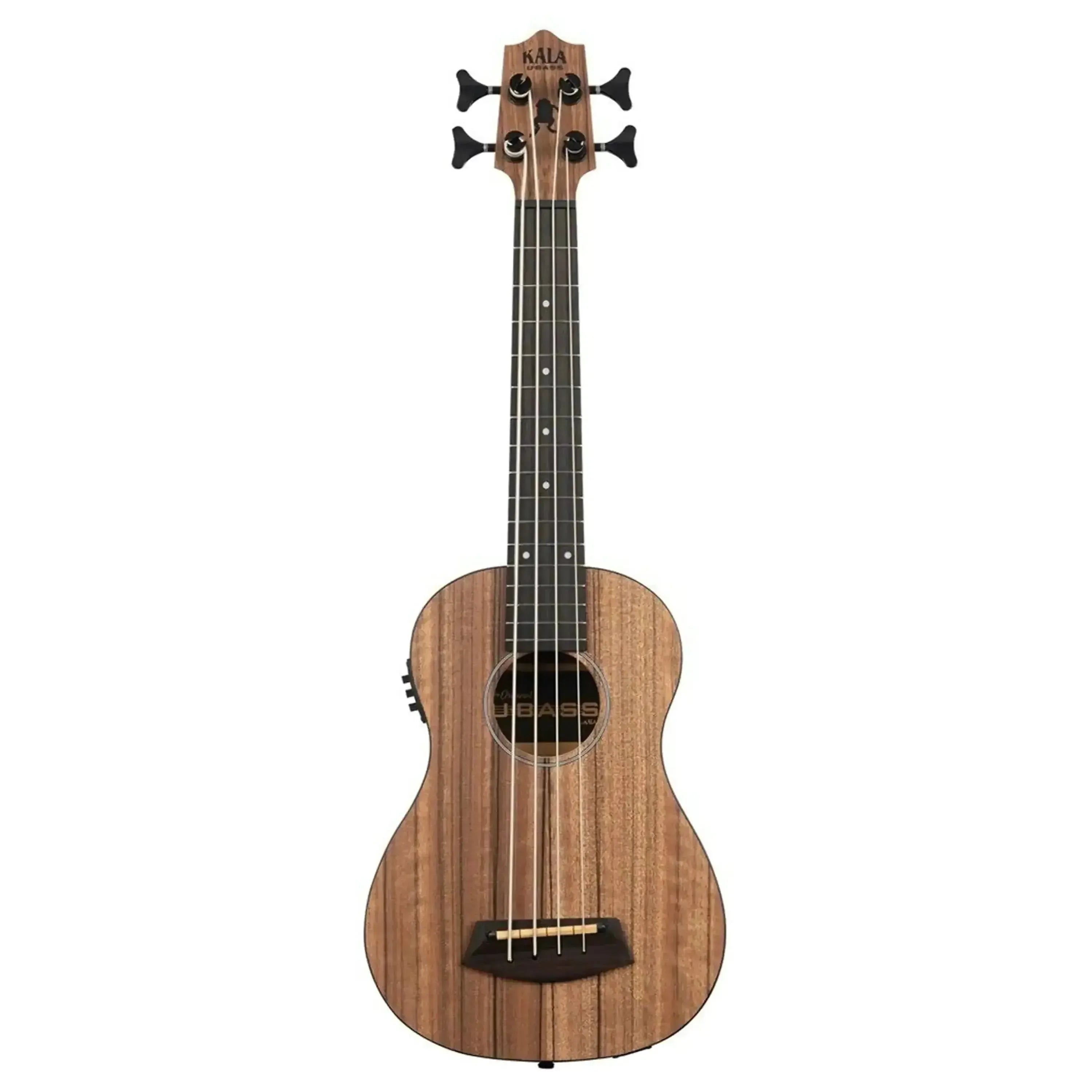 Kala UBASS-PW-FS Pacific Walnut Fretted Acoustic-Electric U•BASS with satin finish and black binding.