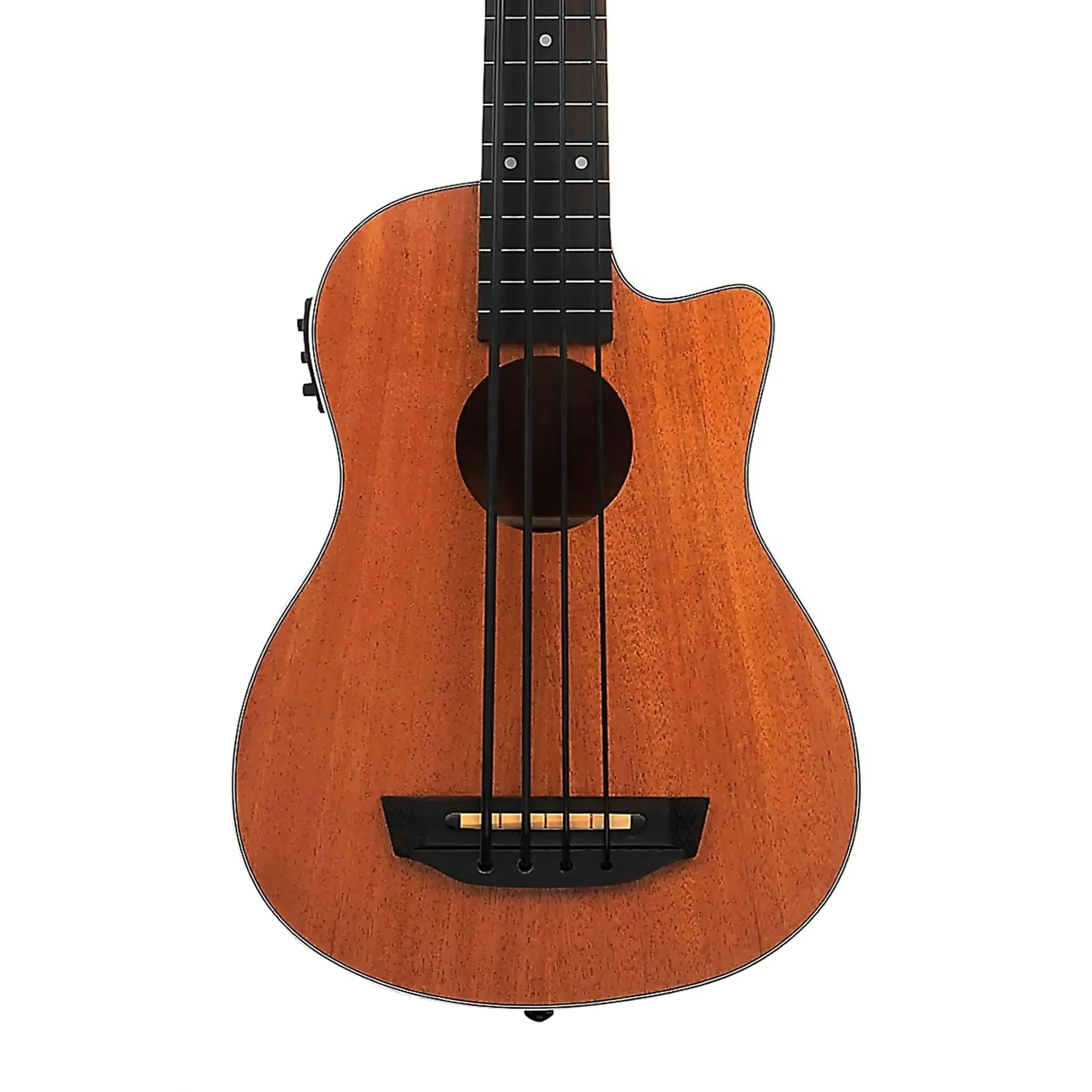 Kala Scout Fretless Acoustic-Electric U•BASS with mahogany body, satin finish, and Venetian cutaway.