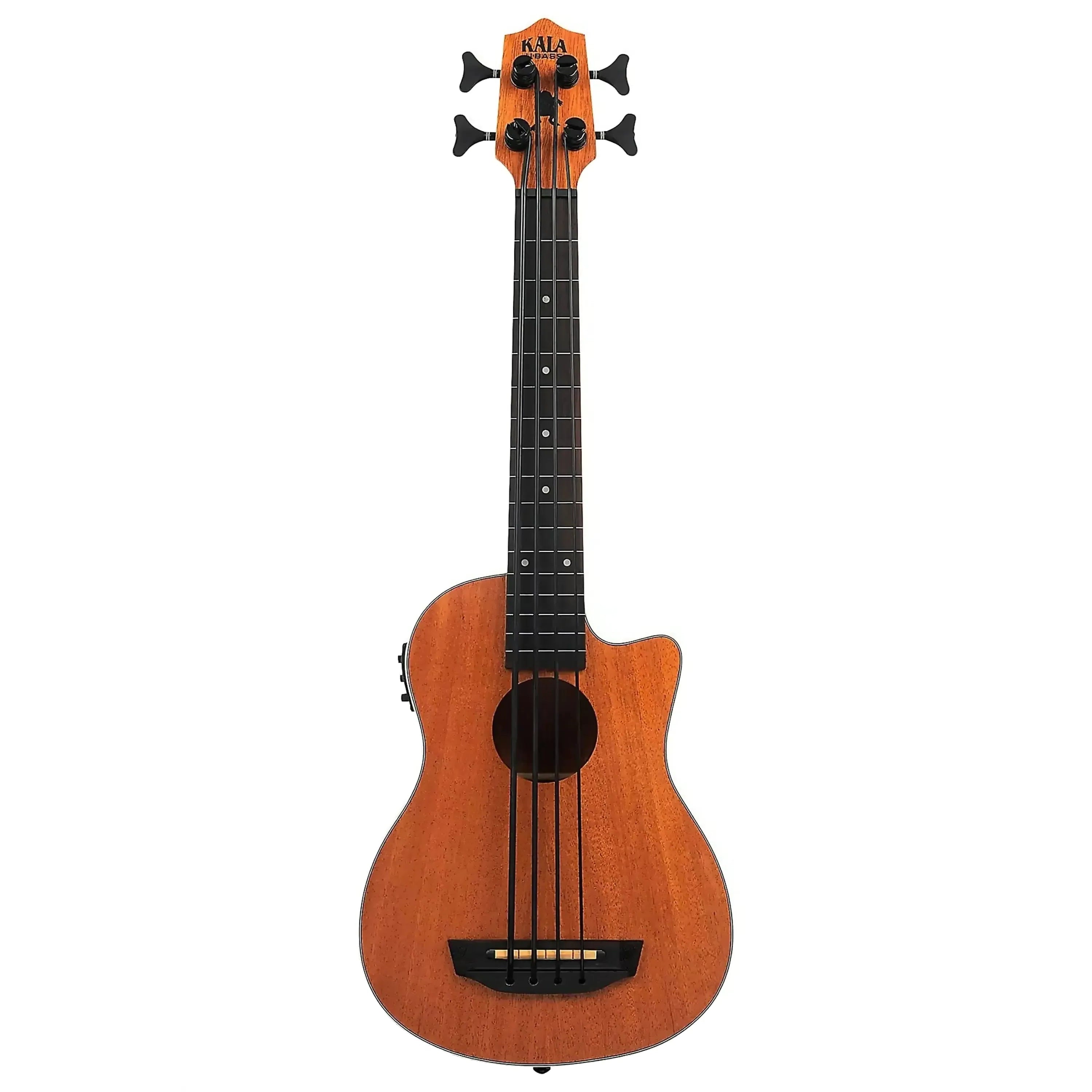 Kala Scout Fretless Acoustic-Electric U•BASS with mahogany body, satin finish, and Venetian cutaway.