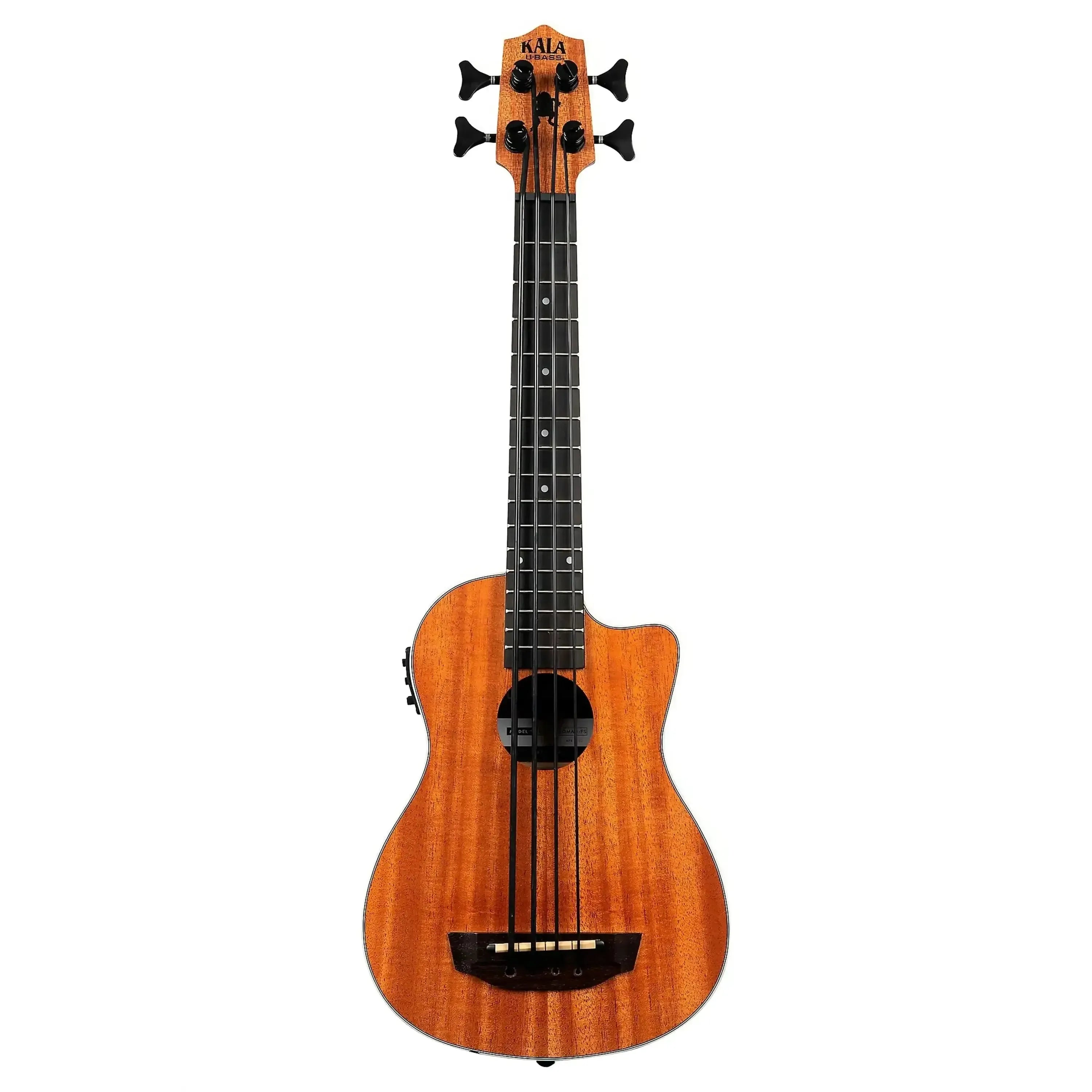 Kala Scout Fretted Acoustic-Electric U•BASS, mahogany body, rosewood fretboard, Venetian cutaway.