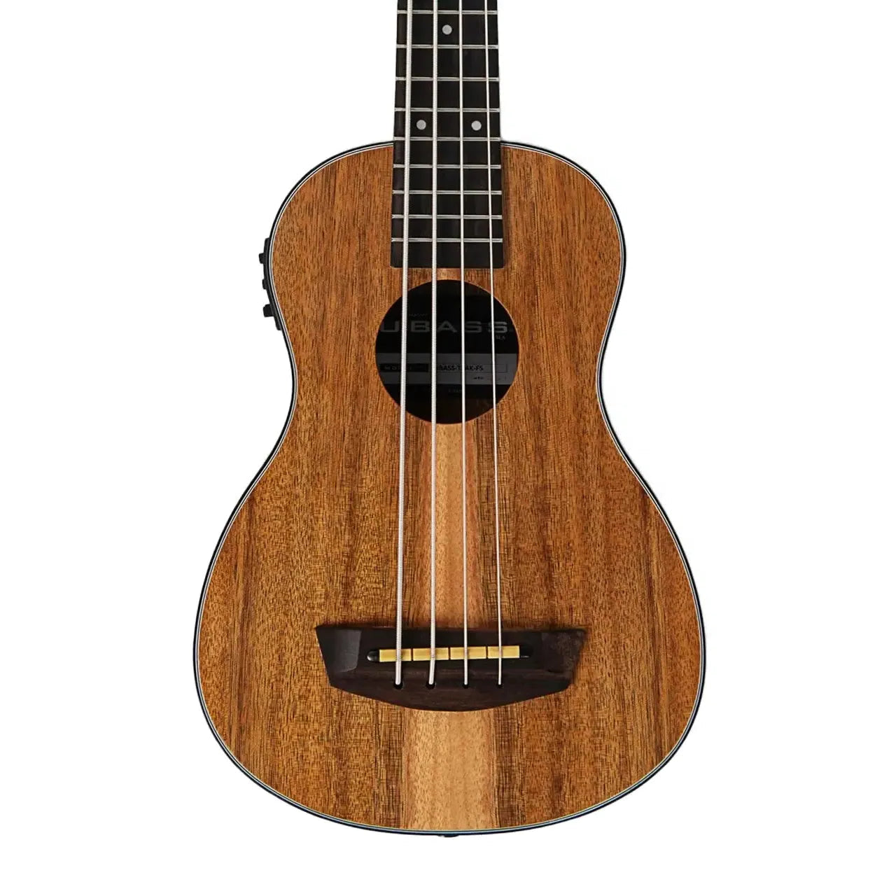 Kala UBASS-TEAK-FS Teak Acoustic-Electric U•BASS with warm brown teak wood body and fretboard.