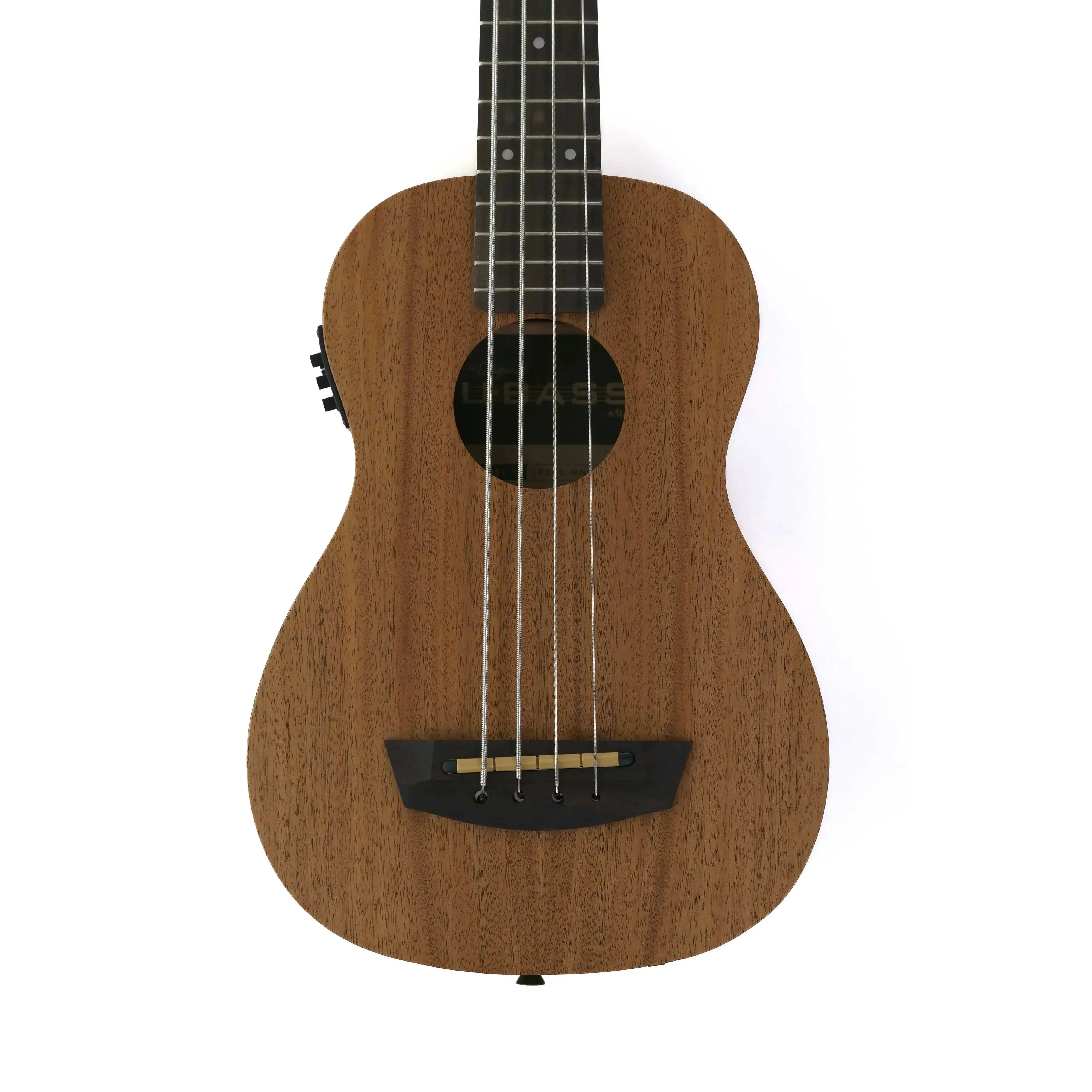 Kala Mahogany Wanderer Acoustic-Electric U•BASS, front view, with satin finish and rosewood fretboard.