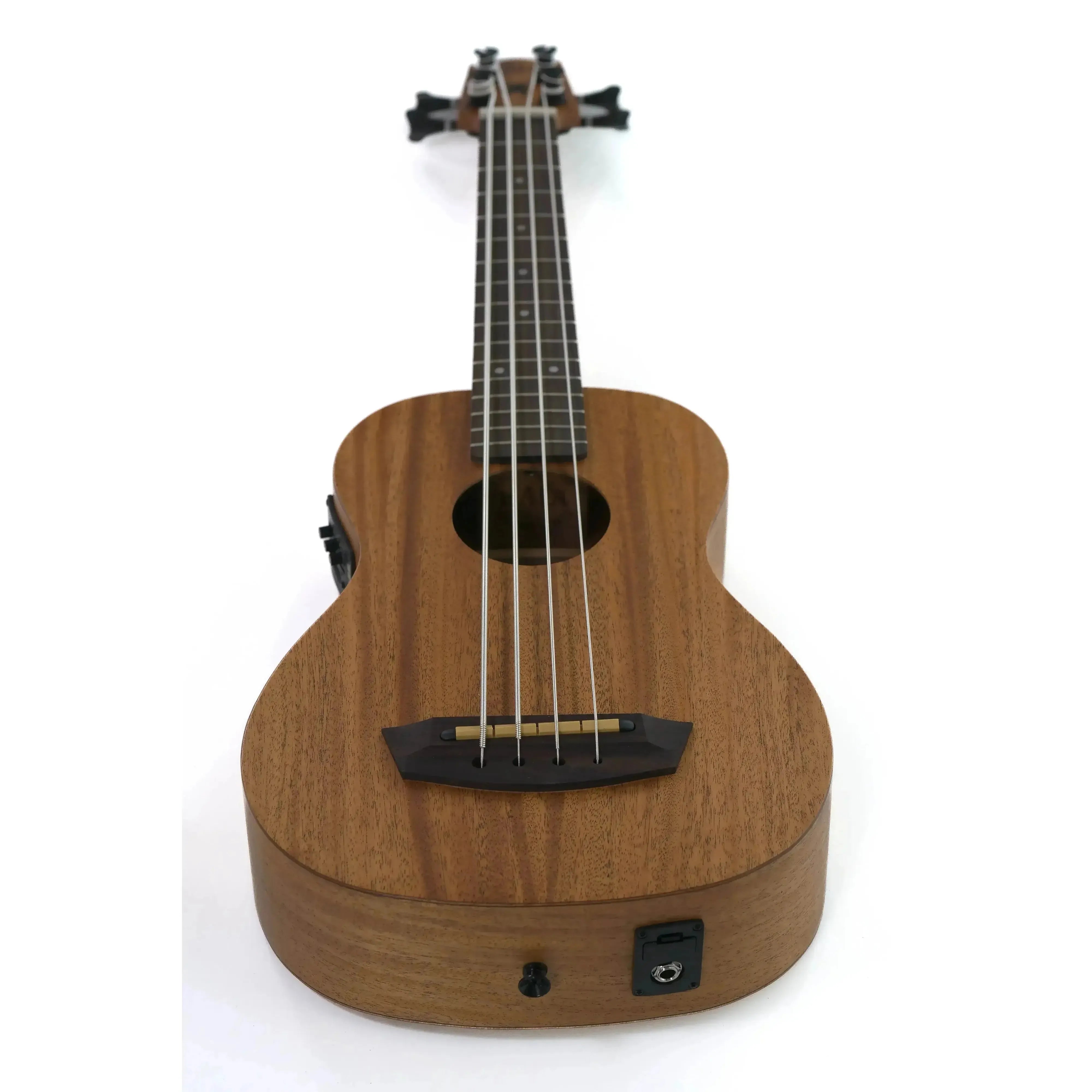 Kala Mahogany Wanderer Acoustic-Electric U•BASS, natural wood finish, rosewood fretboard, black tuners.