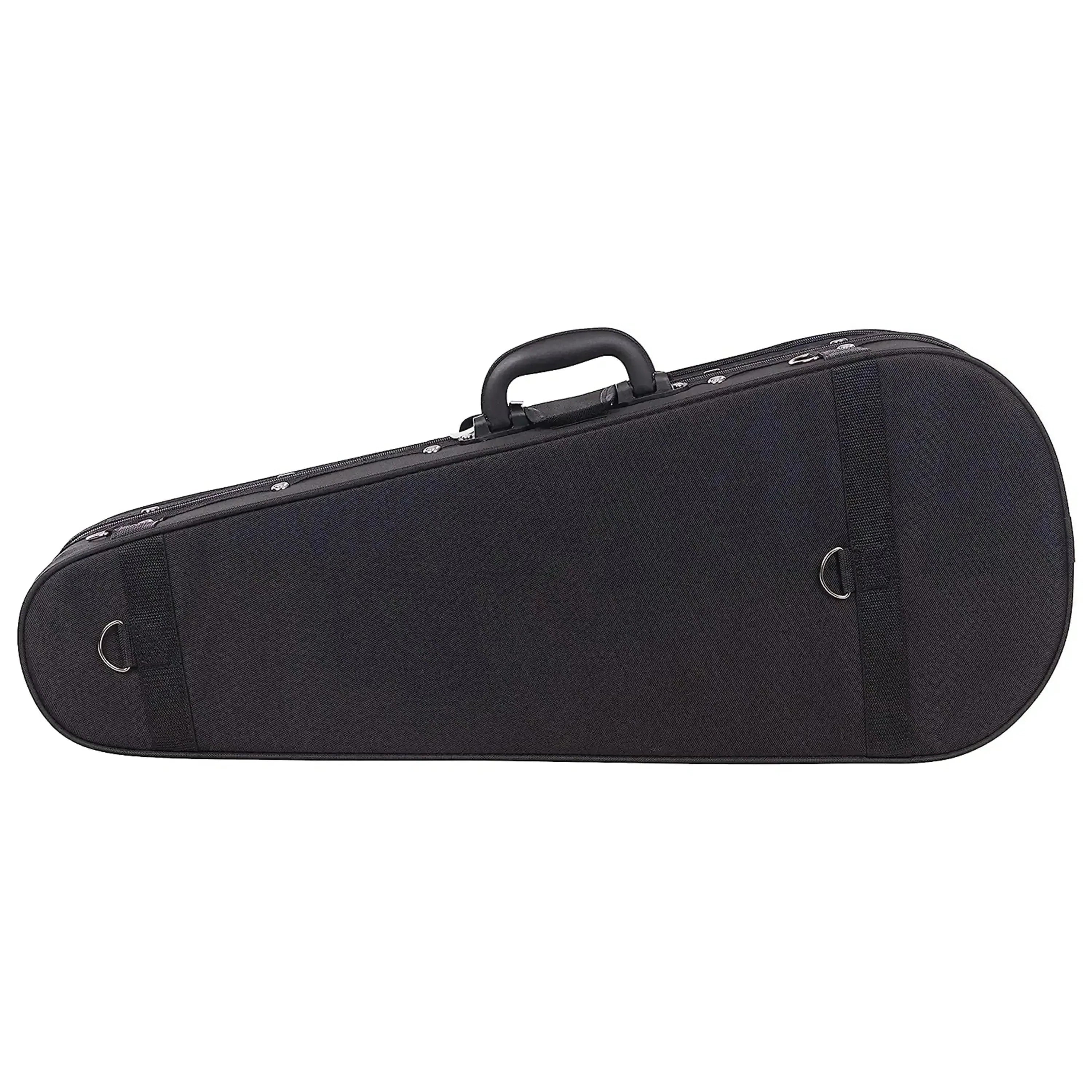 Kala UC-C black hard foam case for concert ukuleles, featuring a handle and D-rings for straps.