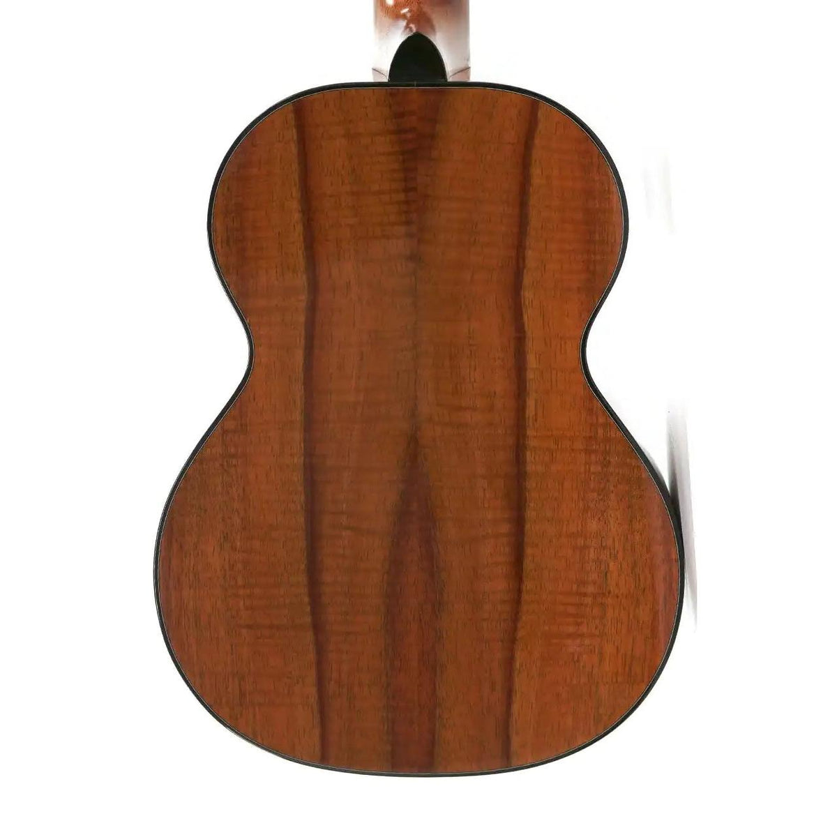 Kamaka HF-3-D2 tenor ukulele body back in curly Hawaiian koa with gloss finish