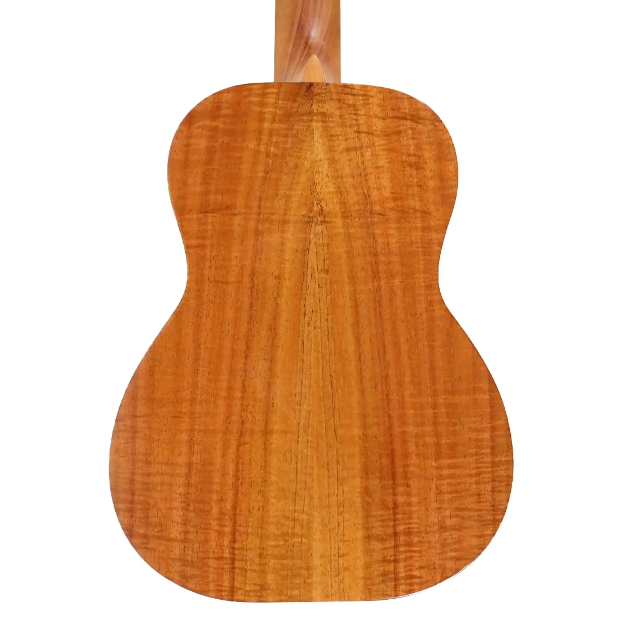 Back of a Kanile'a D-1 Pro Premium Tenor Ukulele, showing its rich Hawaiian koa wood grain.