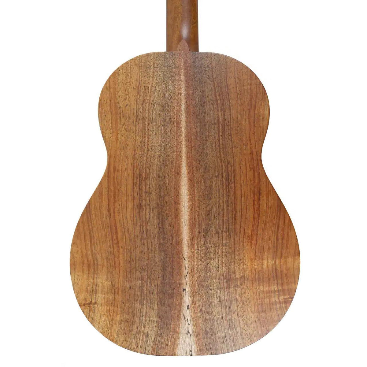 Example photo: an earlier Kanile'a D-1 Natural baritone, body back showing the solid koa back