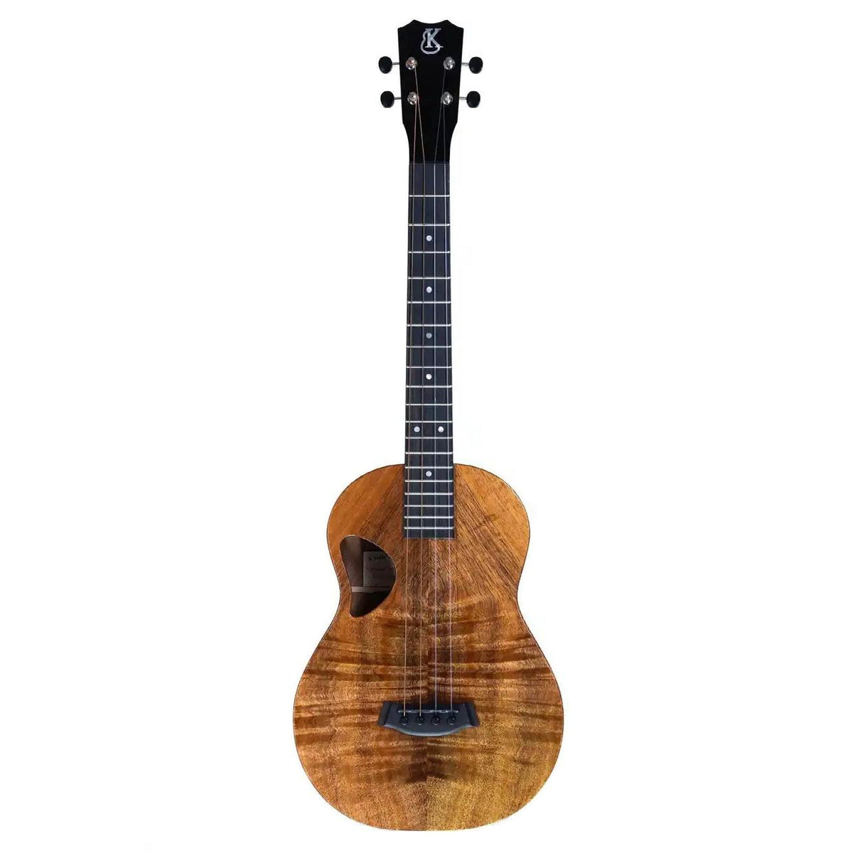 Example photo: an earlier Kanile'a D-1 baritone with a UV gloss finish, full front view