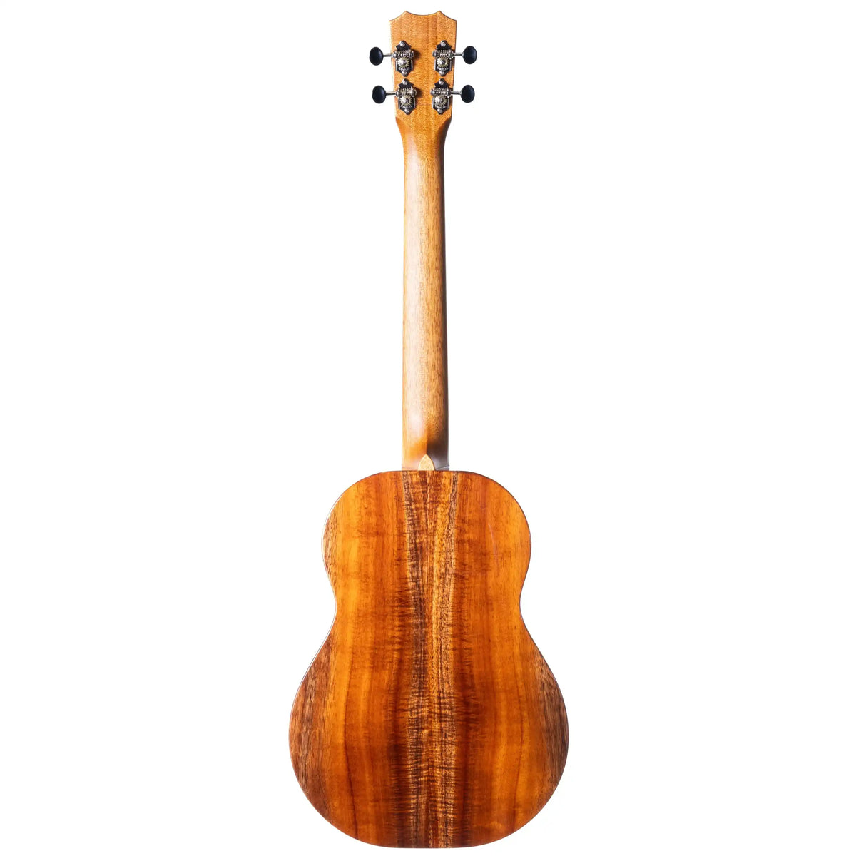 Example photo: an earlier Kanile'a D-1 Pro baritone, full back view with mahogany neck