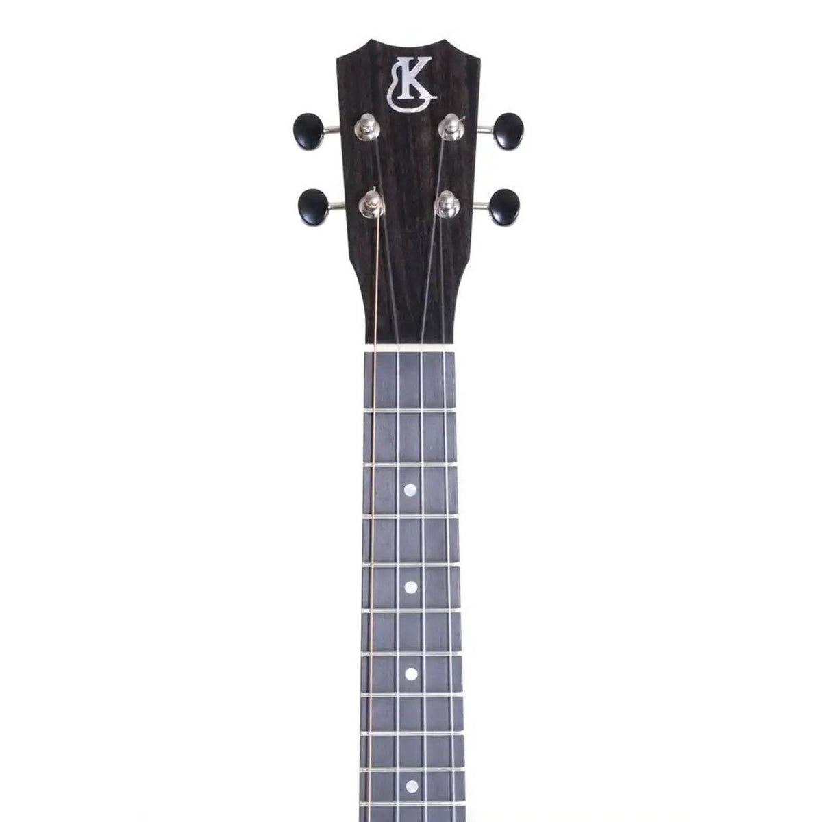 Example photo: an earlier Kanile'a D-1 Natural super tenor, Crown headstock with mother-of-pearl logo and chrome open-geared tuners