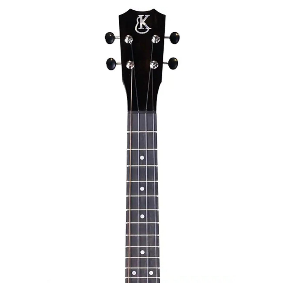 Example photo: an earlier Kanile'a D-1 Pro super tenor, Crown headstock with mother-of-pearl logo and chrome open-geared tuners