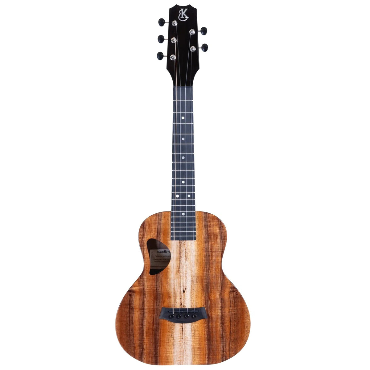 Example photo: an earlier Kanile'a D-1 Pro 5-string super tenor, full front view