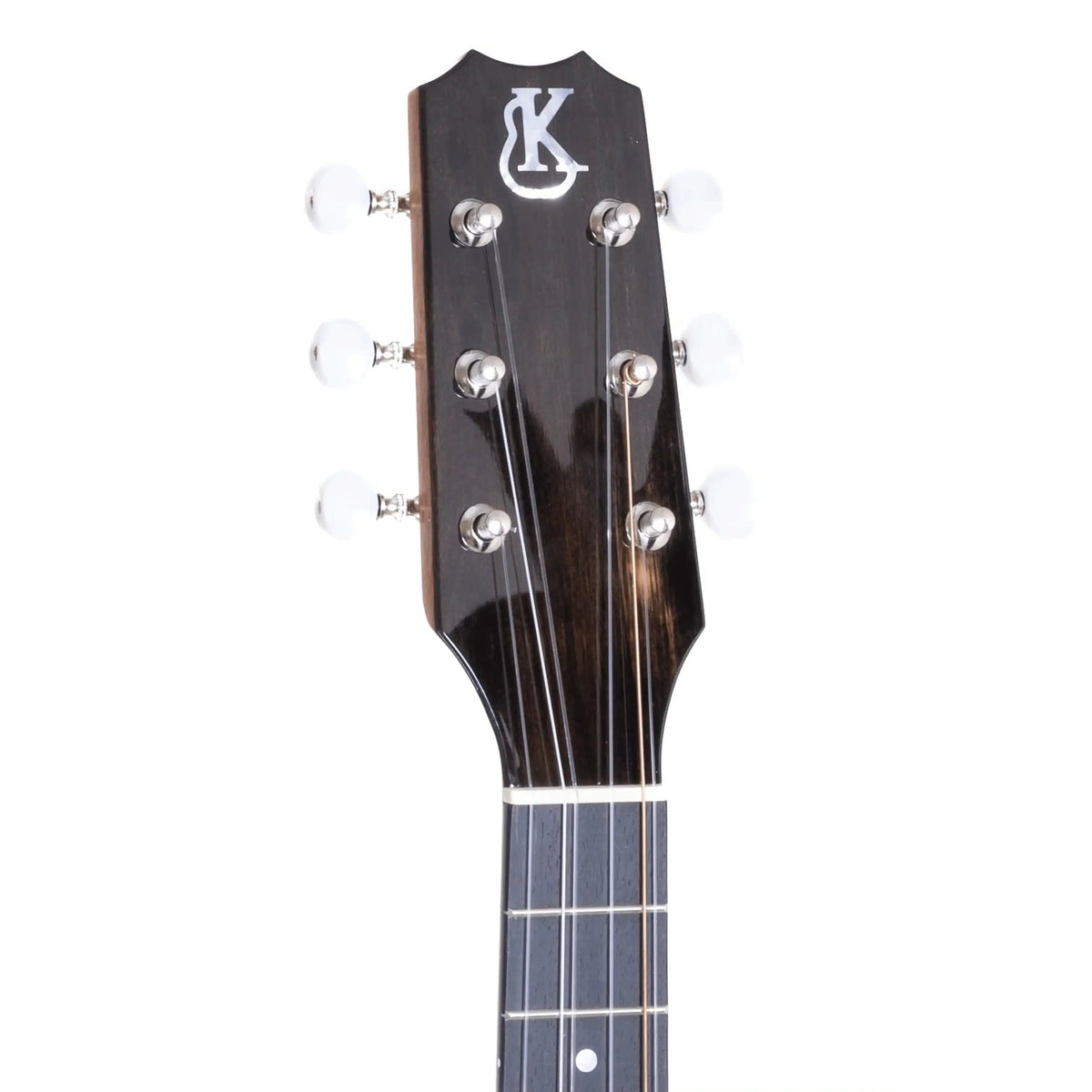 Example photo: an earlier Kanile'a D-1 Core 6-string tenor, Crown headstock with six chrome open-geared tuners